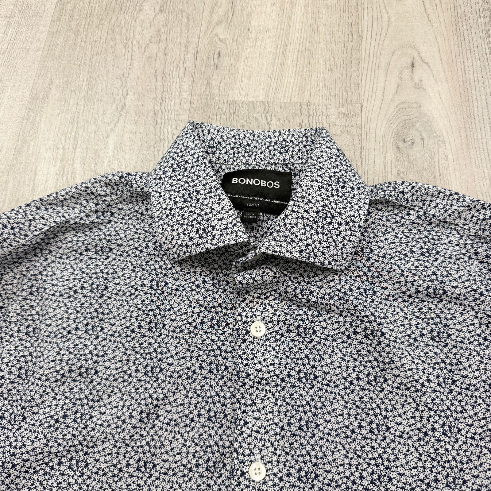 Bonobos Bonobos Shirt Men's 15.5 - 34 Blue White Floral Flower Slim Size US M / EU 48-50 / 2 - 1 Thumbnail