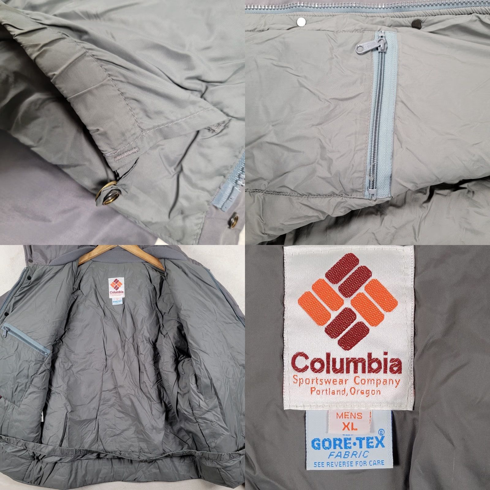 Vintage VINTAGE Columbia Men's Jacket Coat Gore Tex Winter Gray XL Water Resistant Skiing WARM Stand-Up Collar Zip Size US XL / EU 56 / 4 - 10 Thumbnail