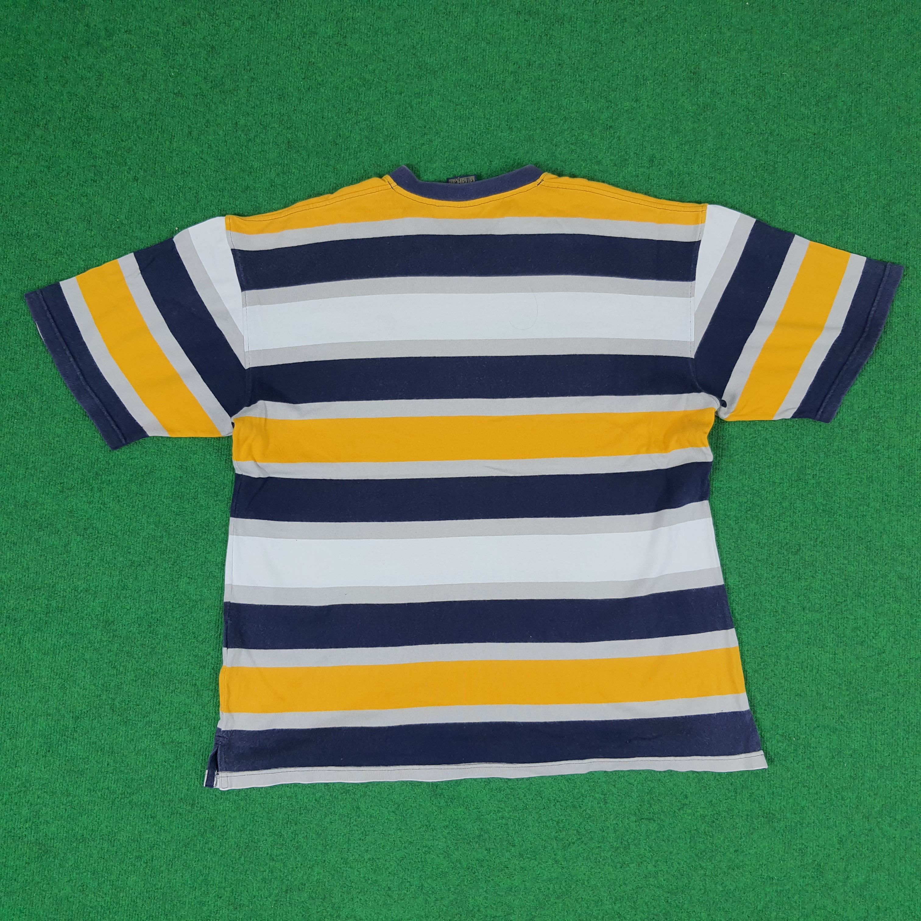Karl Kani × Vintage Vintage Kani by Karl Kani Jeans Striped V Neck Tshirt Size US XL / EU 56 / 4 - 3 Thumbnail