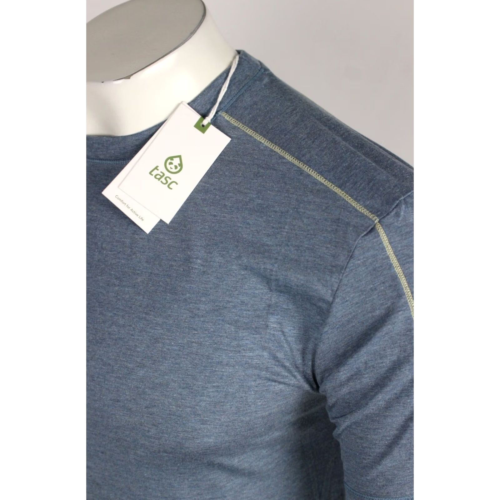 Vintage Tasc Men's Recess Tech Tee Short Sleeve T Shirt S Small Indigo Heather Bamboo Size US S / EU 44-46 / 1 - 4 Thumbnail