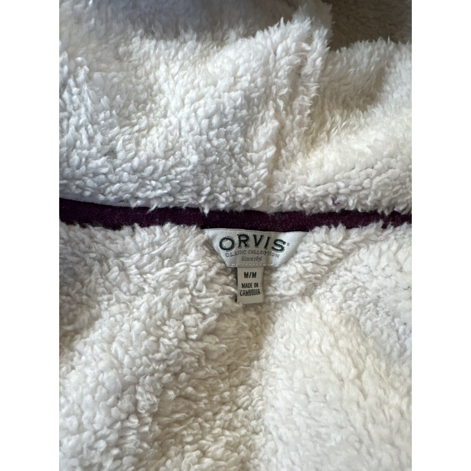 Orvis Orvis Purple Hoodie Jacket M Fleece/Sherpa Lined Full Zip Hooded Pockets Women Size M / US 6-8 / IT 42-44 - 6 Thumbnail