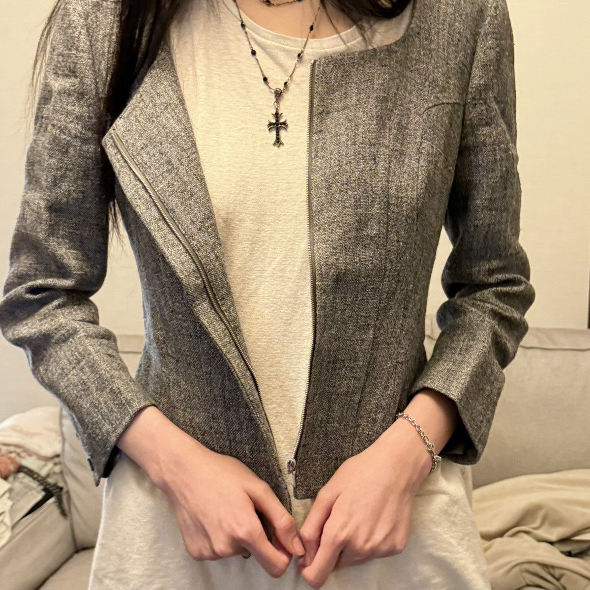 Balenciaga BALENCIAGA 00s OLD STRUCTURED BLOUSON ZIPPED JACKET Size S / US 4 / IT 40 - 12 Thumbnail