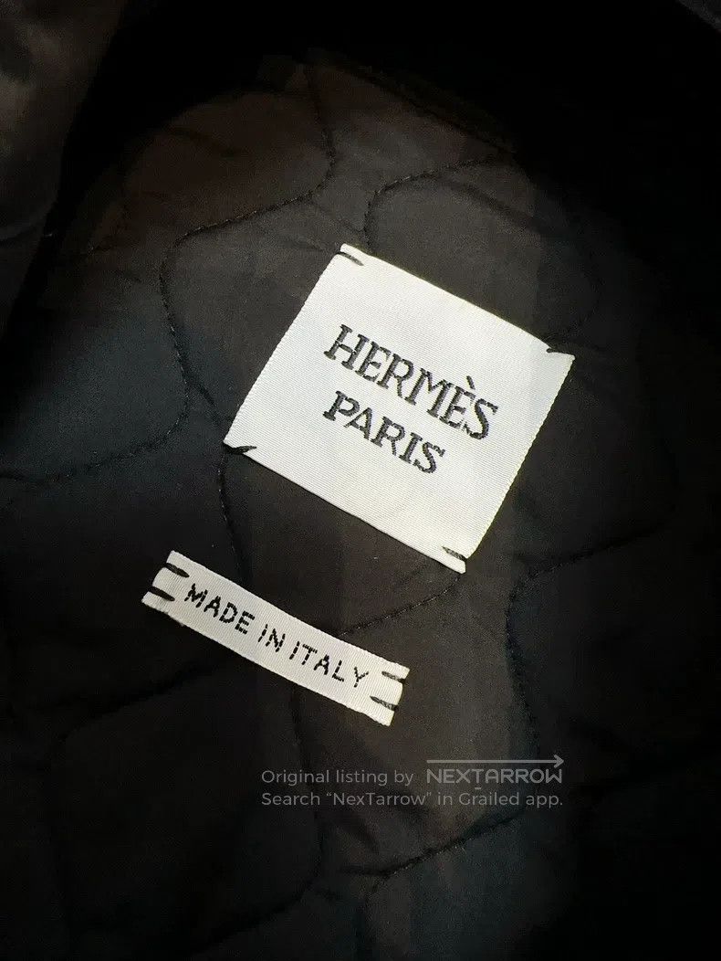 Hermes Hermes Black Diamond Quilted Cotton Coat Size XXS / US 00 / IT 34 - 4 Thumbnail