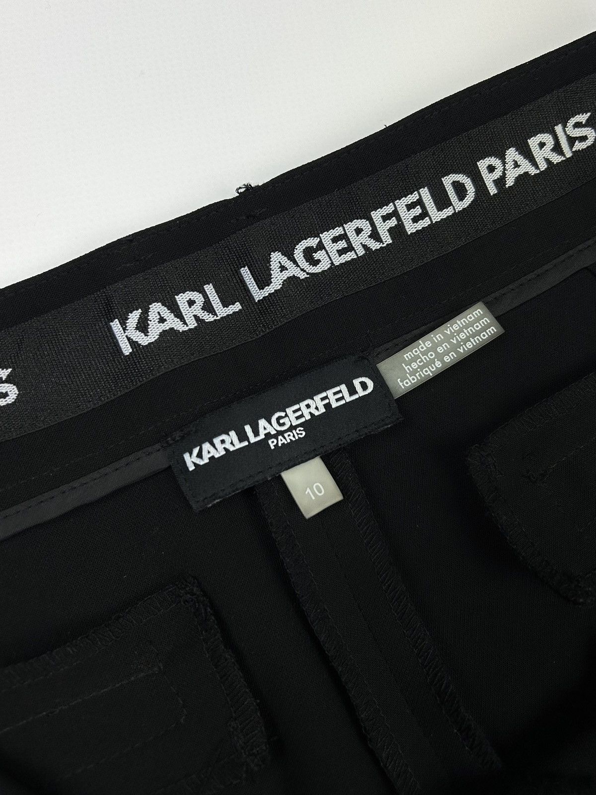 Karl Lagerfeld Karl Lagerfeld Trousers Black Pants Women's Size 10 Size 32" / US 10 / IT 46 - 9 Thumbnail