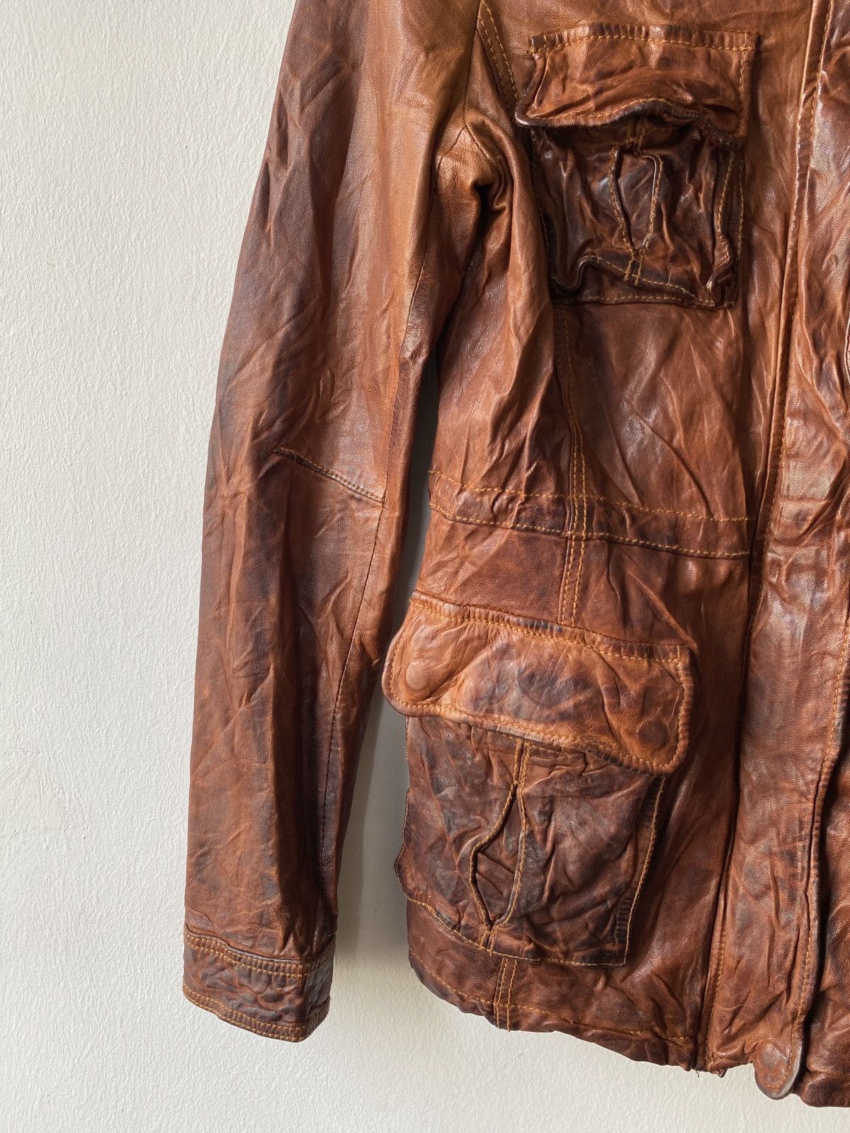 If Six Was Nine Japanese Brand GOA Multipocket Zipper Hoodie Leather Jacket Size US S / EU 44-46 / 1 - 4 Thumbnail
