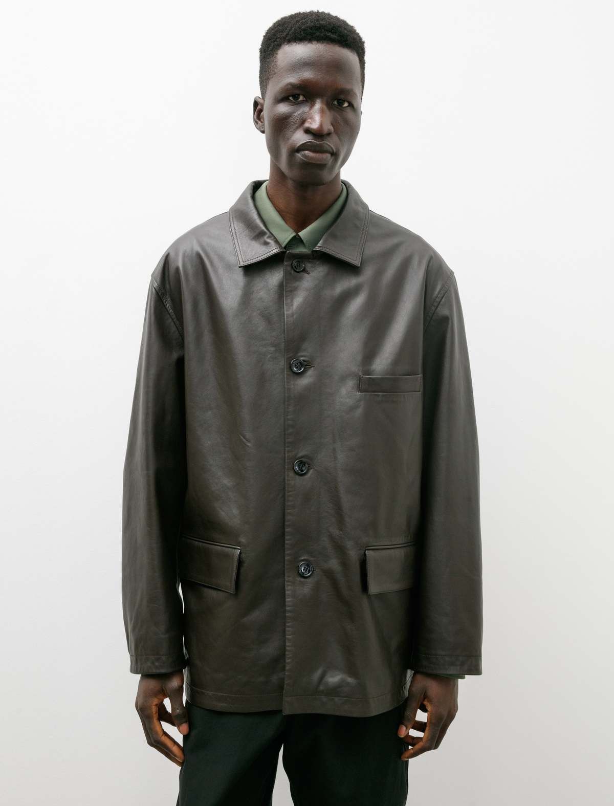 Lemaire Relaxed leather jacket Size US L / EU 52-54 / 3 - 1 Thumbnail