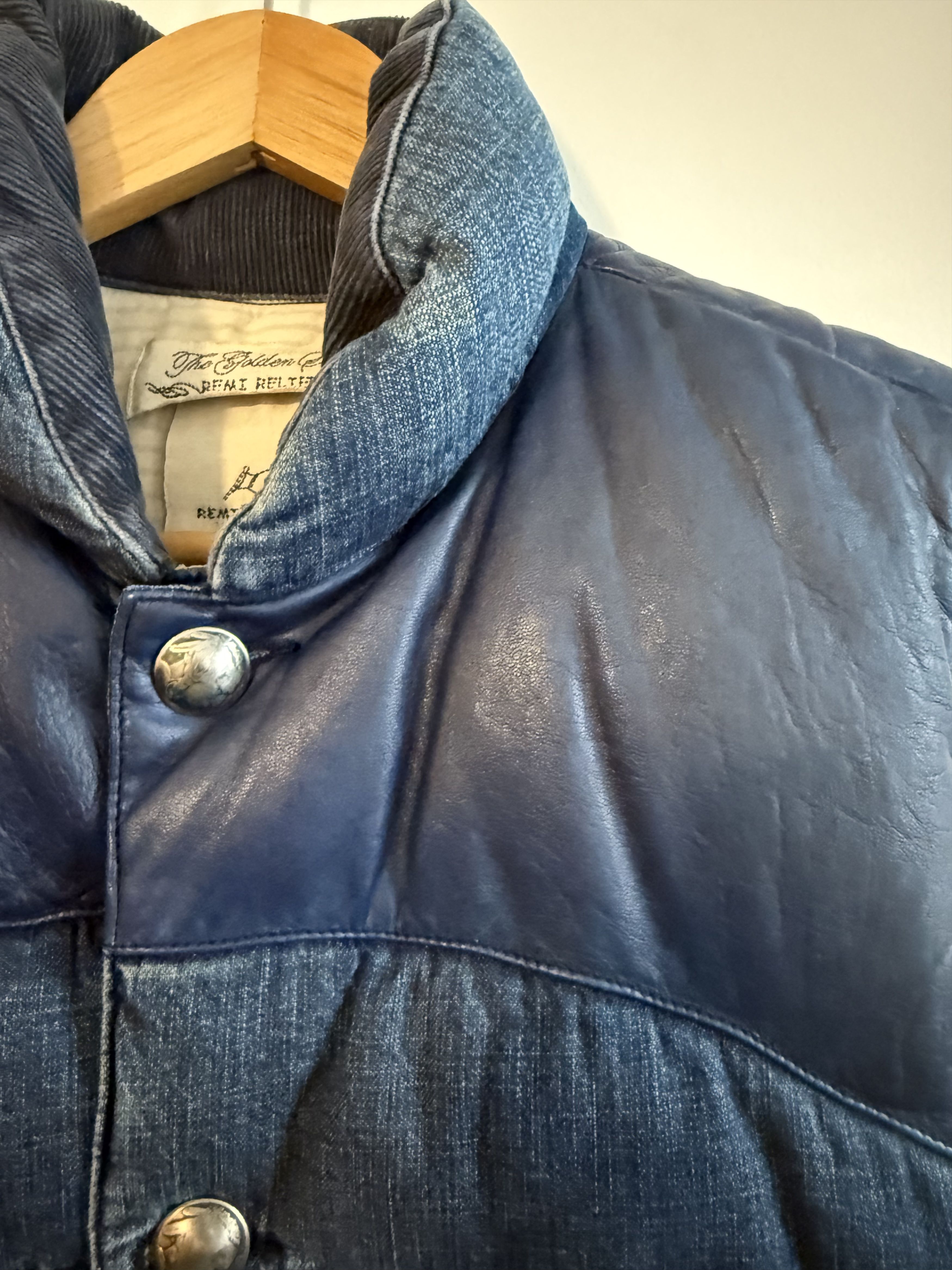 Remi Relief vintage, denim, puffer vest, leather, americana) Size US S / EU 44-46 / 1 - 4 Thumbnail