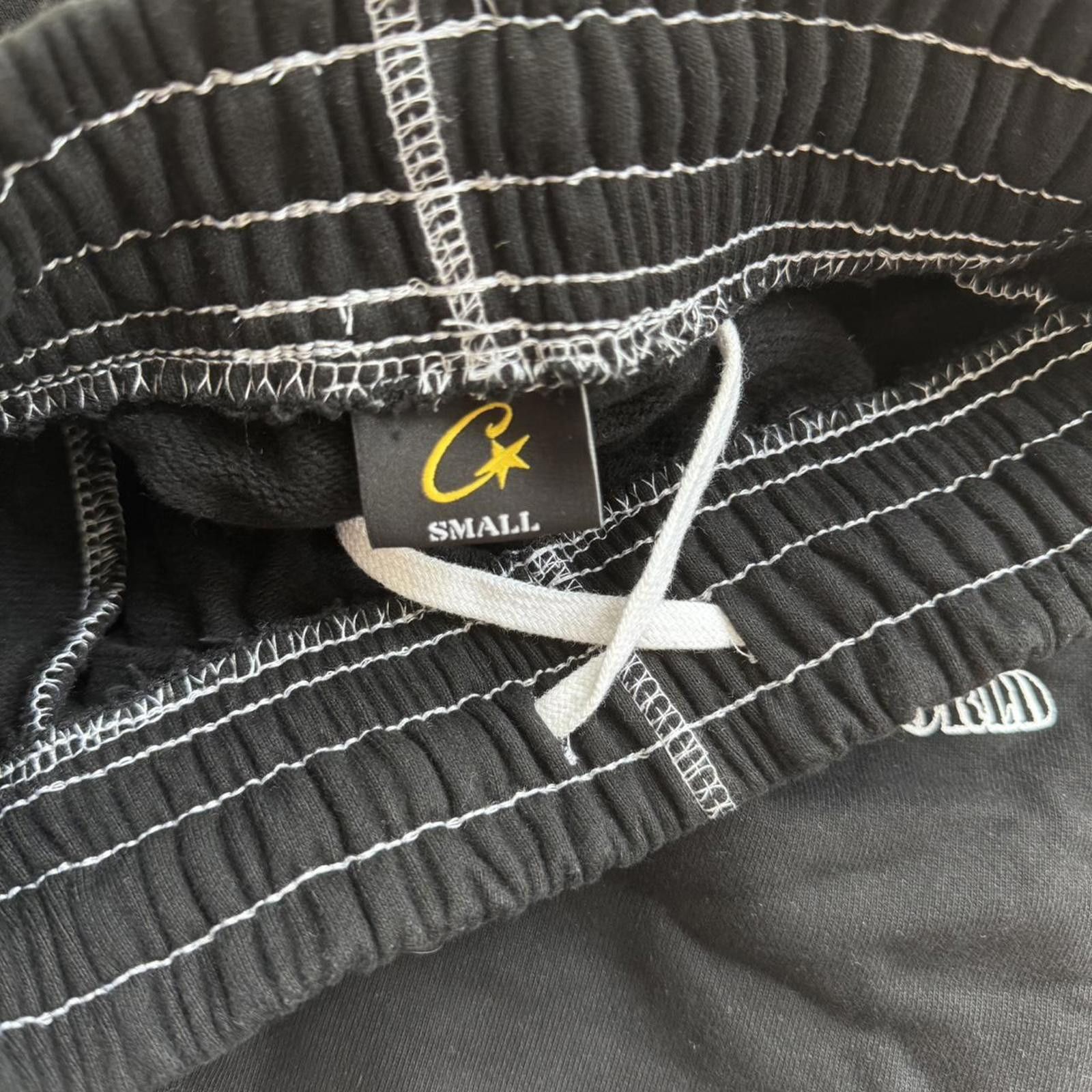 Designer Corteiz black and white joggers Size US 30 / EU 46 - 3 Thumbnail