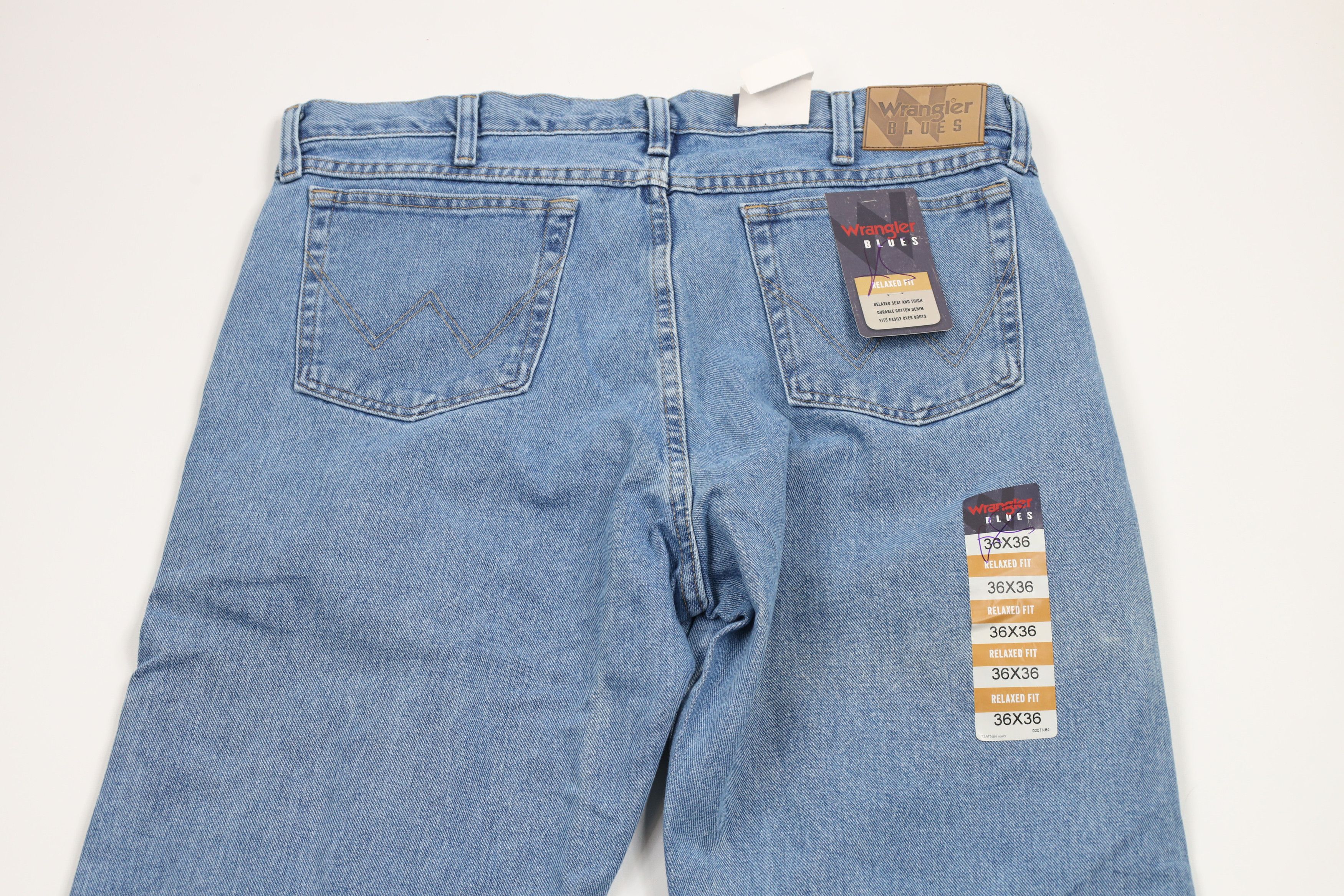 Vintage × Wrangler Deadstock Vintage Y2K Wrangler Fit Denim Jeans Blue Cotton Size US 36 / EU 52 - 8 Thumbnail