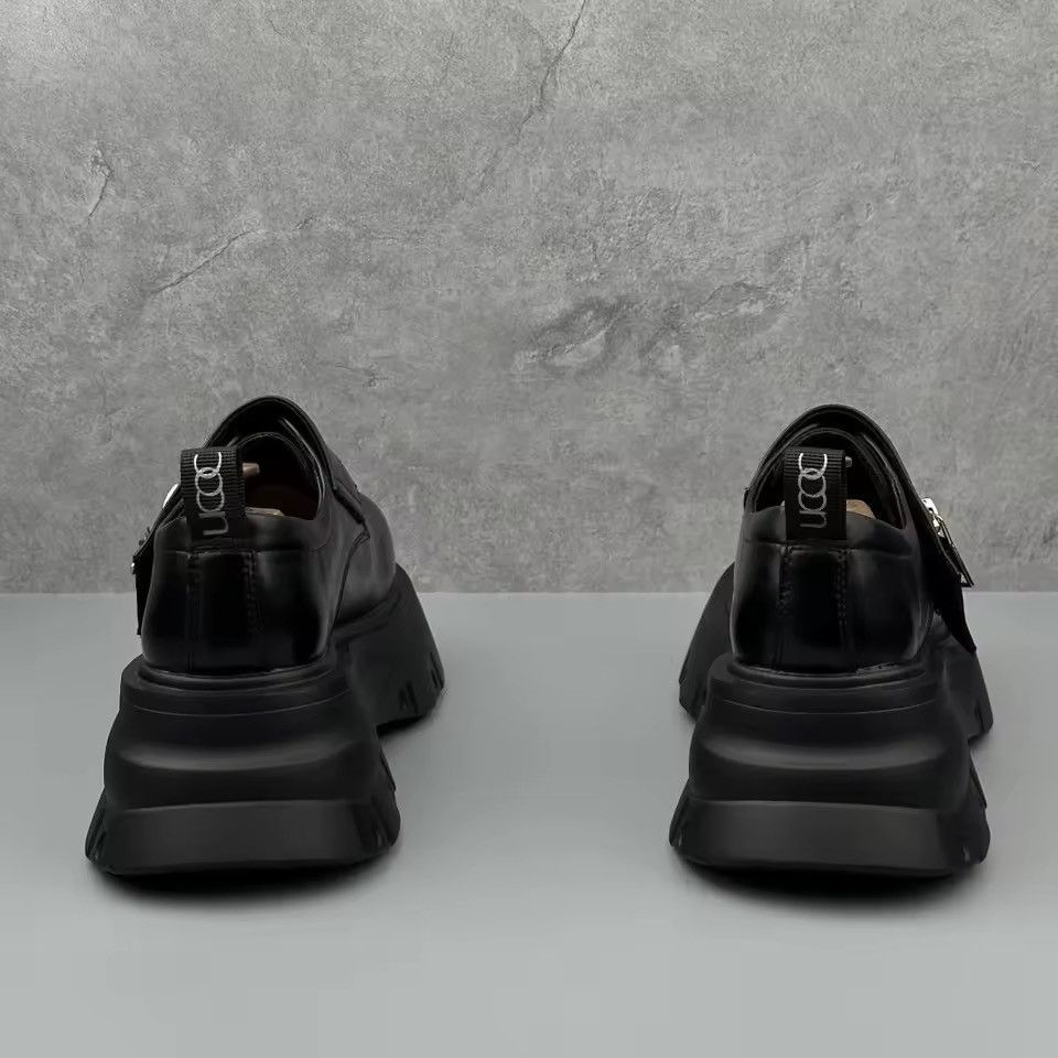 Genuine Real Leather Casual Platform British Boots Loafers