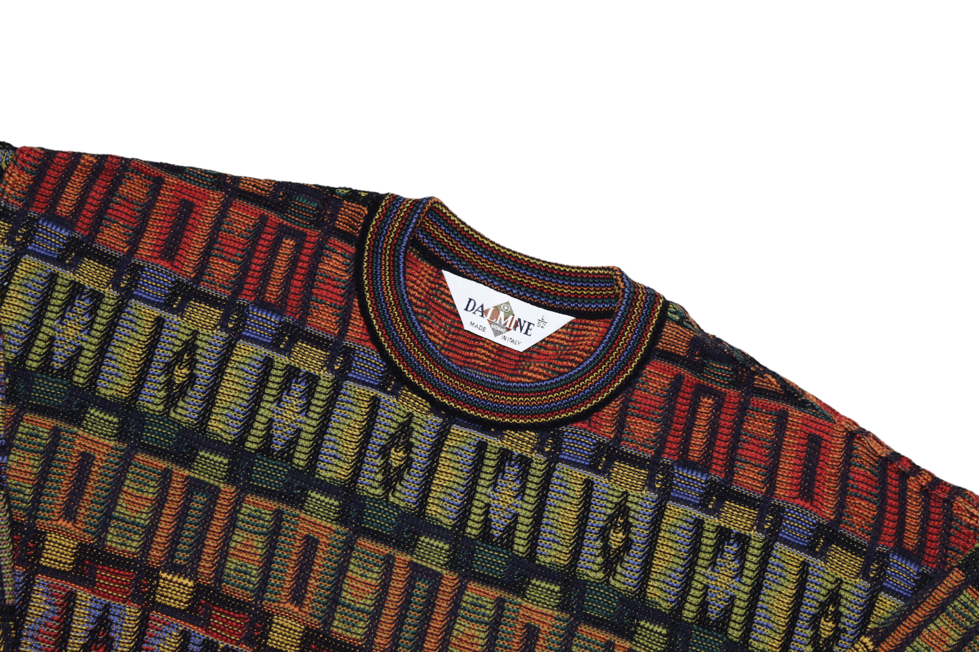 Dalmine VTG Dalmine Uomo Coloured Abstract Pattern Knit Sweater Size US M / EU 48-50 / 2 - 5 Thumbnail