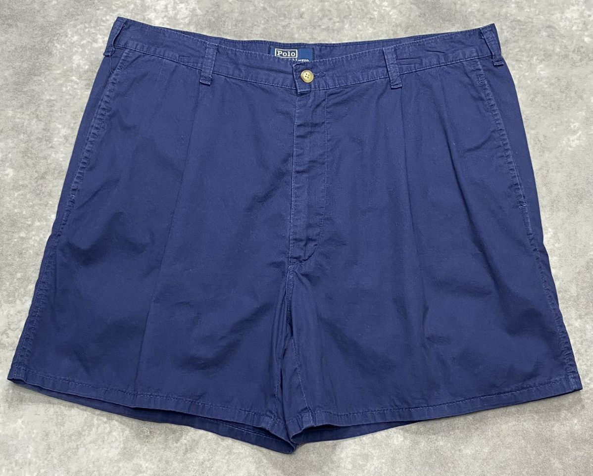 Polo Ralph Lauren 80’s Vintage Polo Ralph Lauren Navy Chino Shorts Size US 36 / EU 52 - 1 Thumbnail
