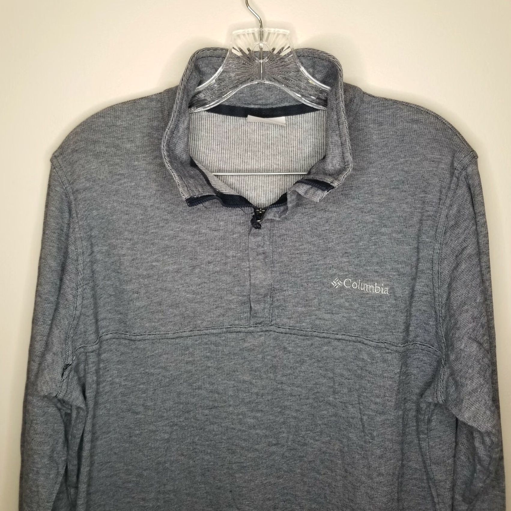 Vintage Columbia Shirt Men Adult Medium Blue 1/4 Zip Long Sleeve Pullover Activewear Top Size US M / EU 48-50 / 2 - 2 Thumbnail