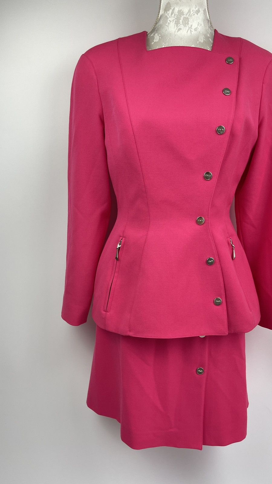 Thierry Mugler Vintage Iconic Thierry Mugler Pink Skirt Suit Size M / US 6-8 / IT 42-44 - 3 Thumbnail