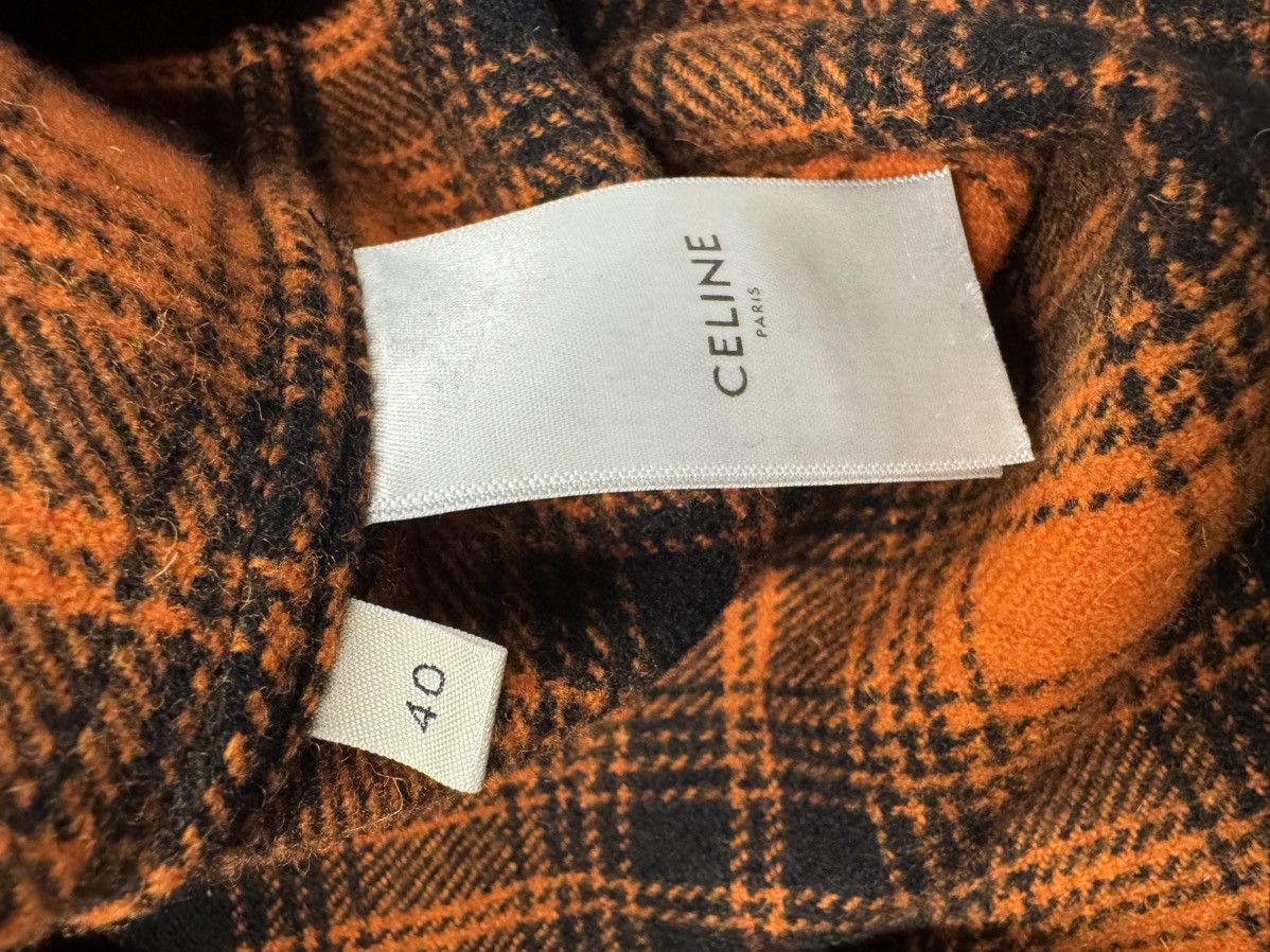 Celine Celine Mens Oversized Check Wool Flannel Shirt Jacket Size US M / EU 48-50 / 2 - 8 Thumbnail