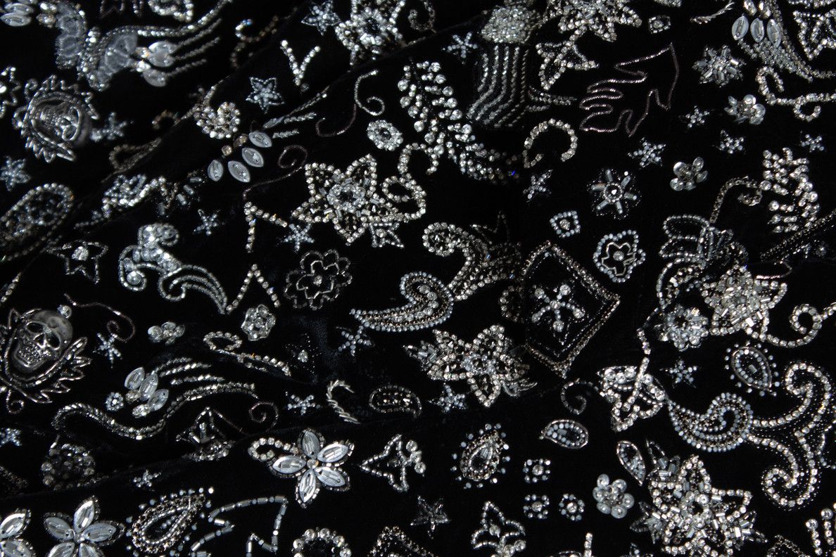 Saint Laurent Paris Saint Laurent, Crystal velvet teddy bomber 2018 Size US L / EU 52-54 / 3 - 11 Thumbnail