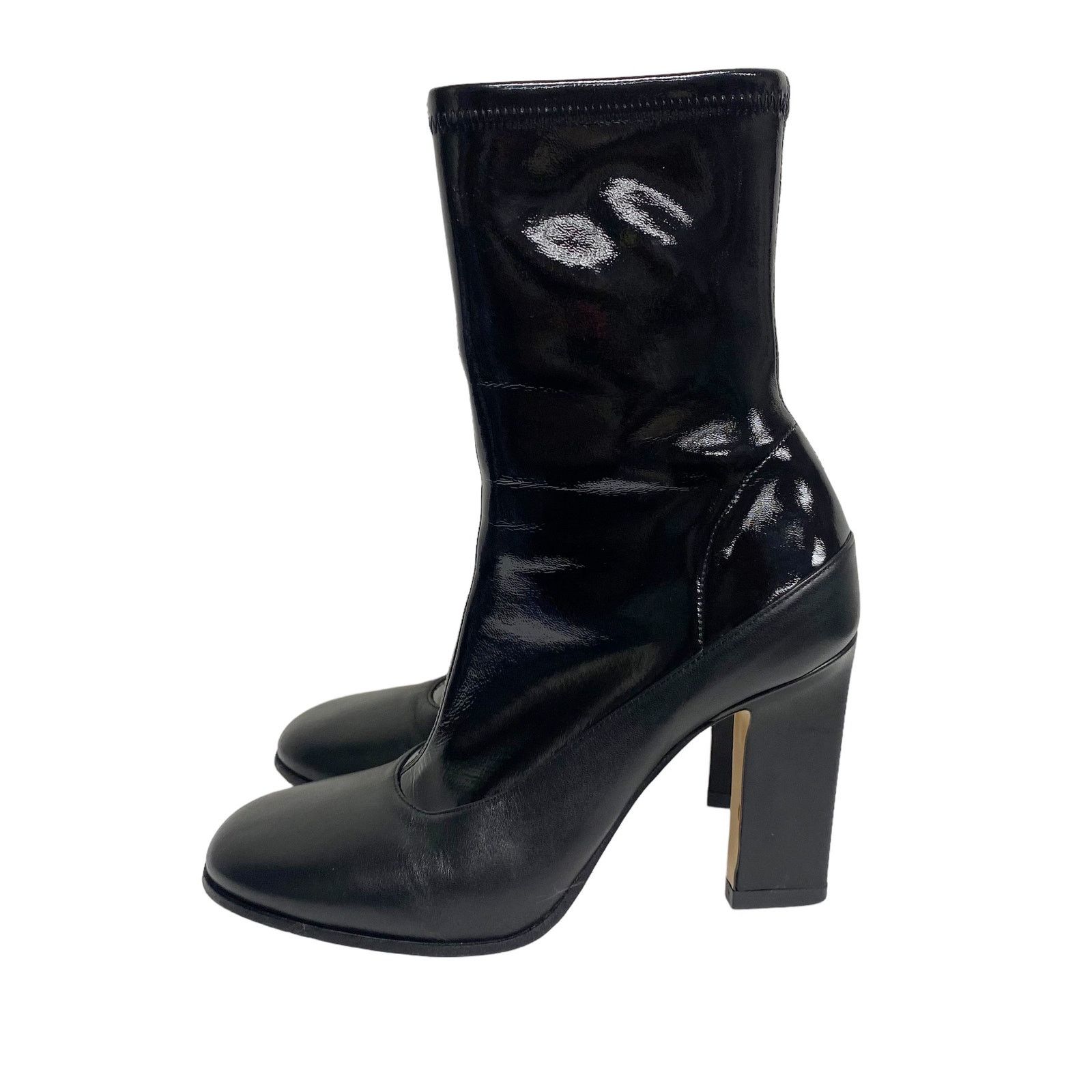 Wandler Wandler Womens Size 7 Lesly Black Patent Leather Heel Boots Size US 7 / IT 37 - 3 Thumbnail