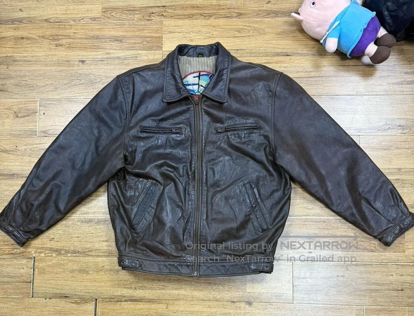 Vintage Vintage Red Baron Pilot Leather Jacket. Size US L / EU 52-54 / 3 - 1 Thumbnail