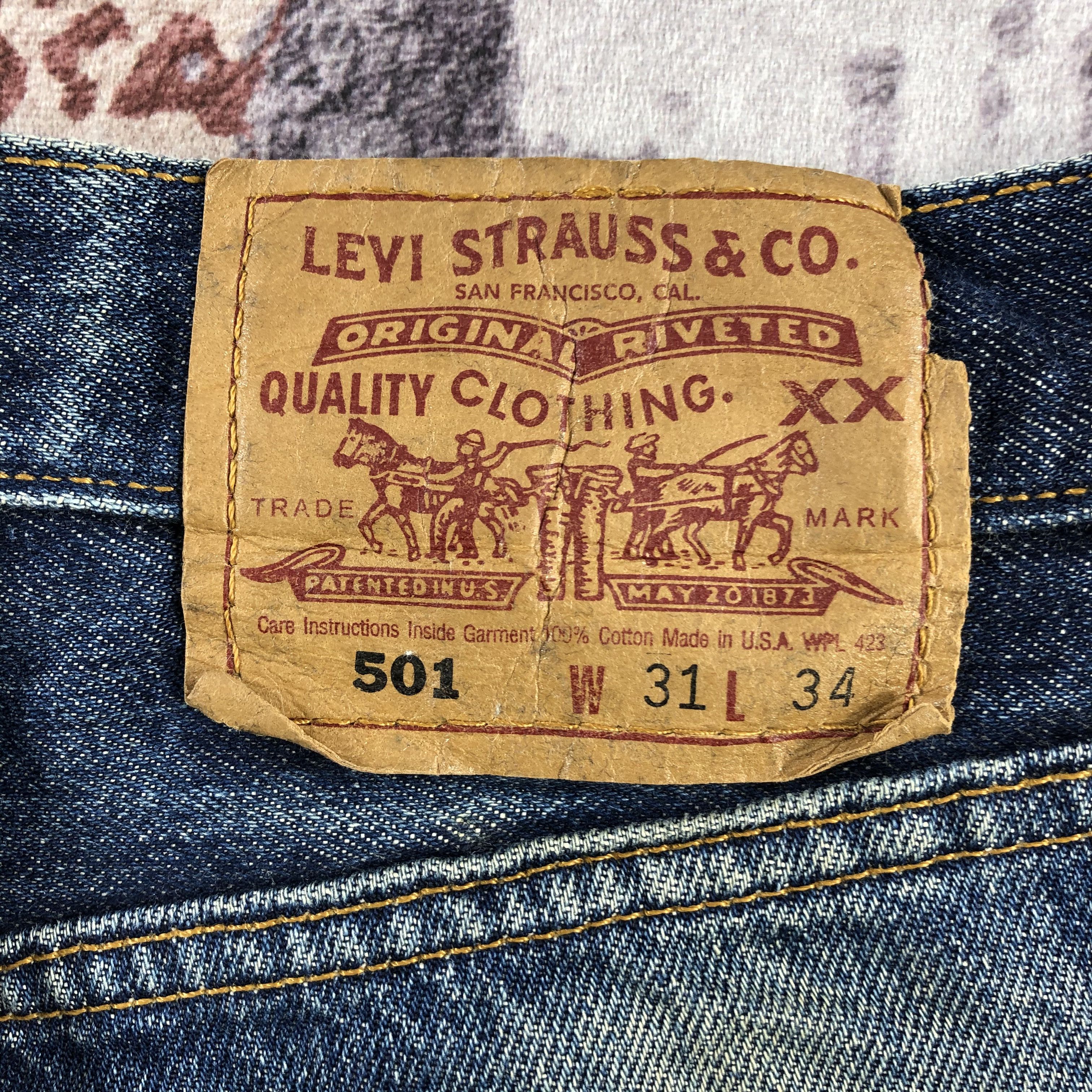 Levi's Vintage 90s Blue Wash Levis 501 Jeans-JM3027 Size US 31 - 6 Thumbnail