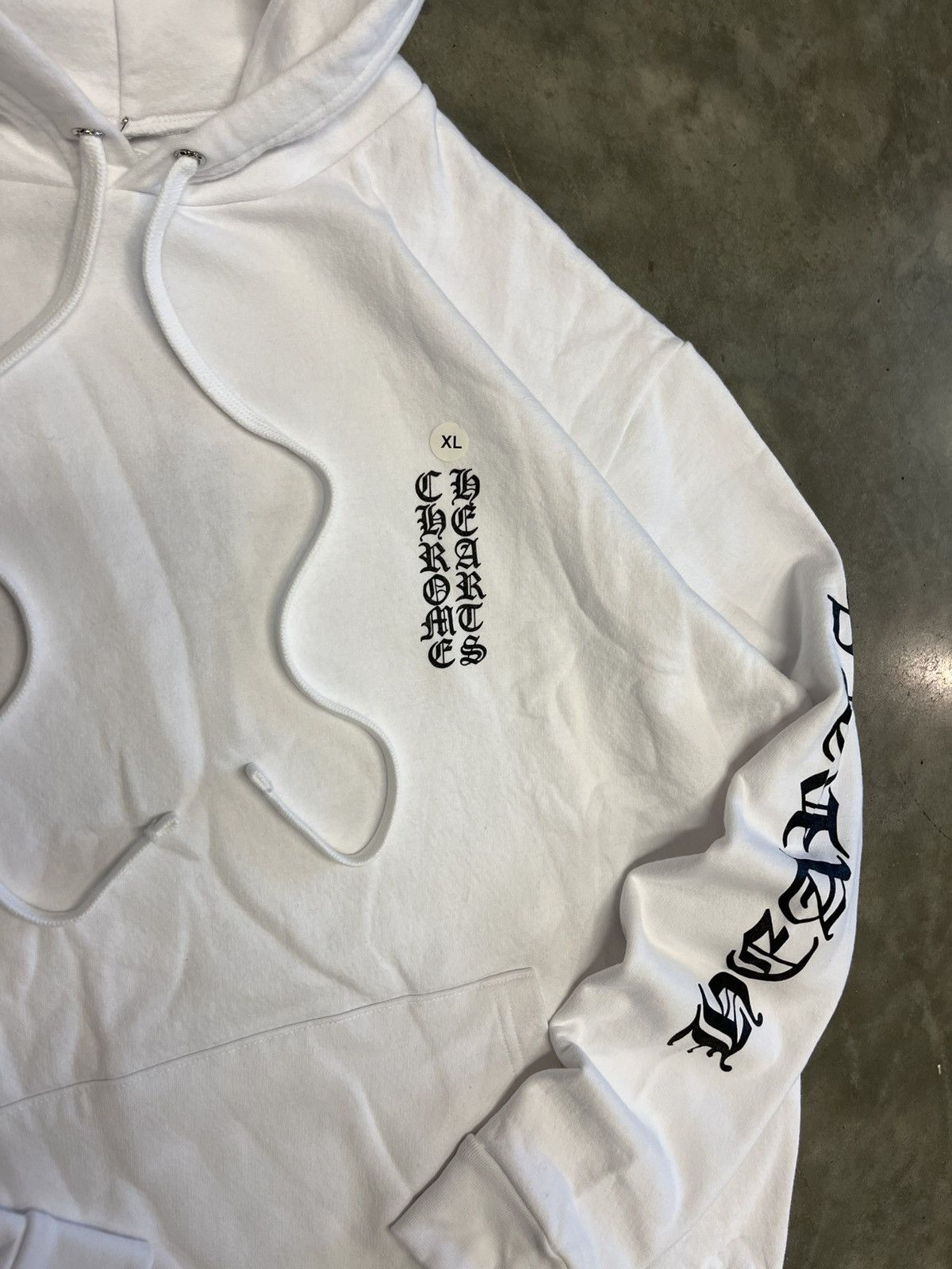 Chrome Hearts White Spell Out Hoodie Size US XL / EU 56 / 4 - 2 Thumbnail