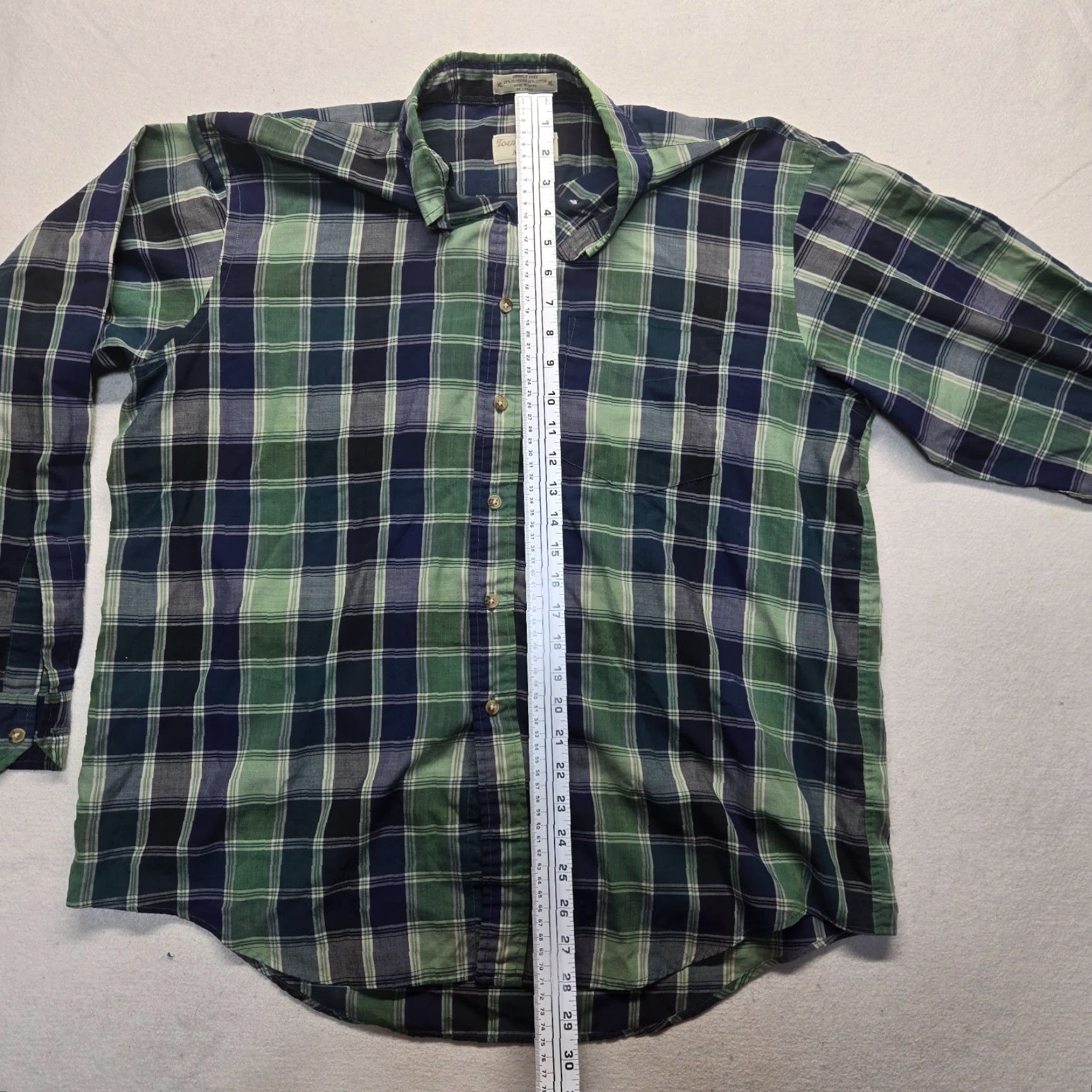 Arrow Arrow Shirt Button-Up XL Mens Multicolor Plaid Long Sleeve Cotton Blend Shirt with Pockets Size US XL / EU 56 / 4 - 6 Thumbnail