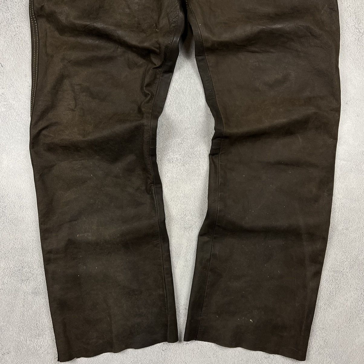 Genuine Leather × Leather Vintage Spirit Motors y2k leather pants Size US 37 - 5 Thumbnail