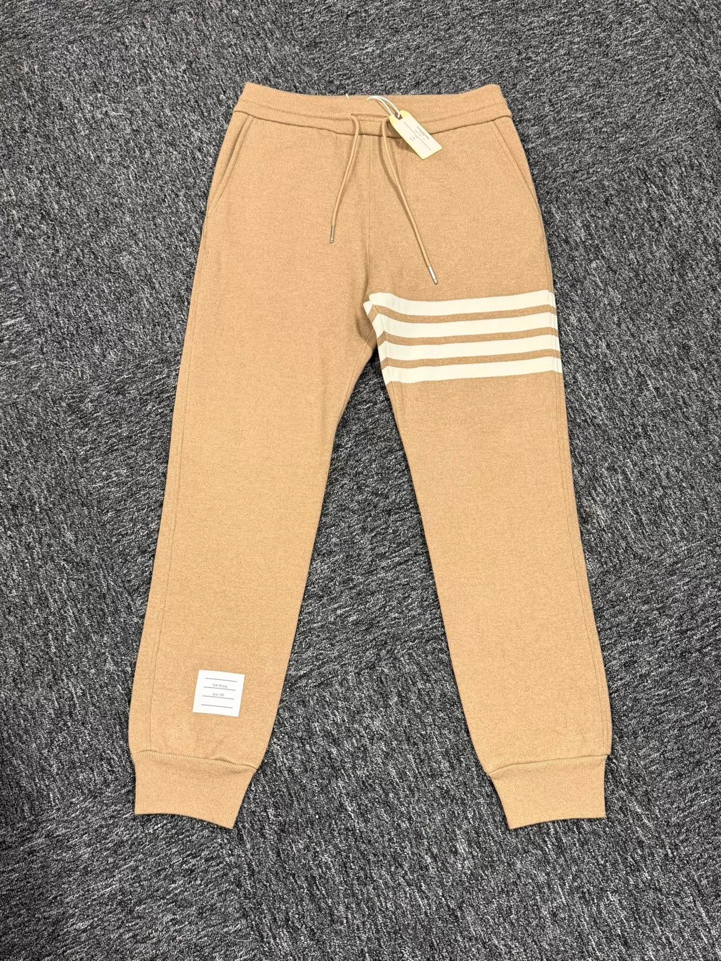 Thom Browne Thom Browne Women's Rare Oatmeal Cashmere Track Pants Size42 Size 28" / US 6 / IT 42 - 3 Thumbnail
