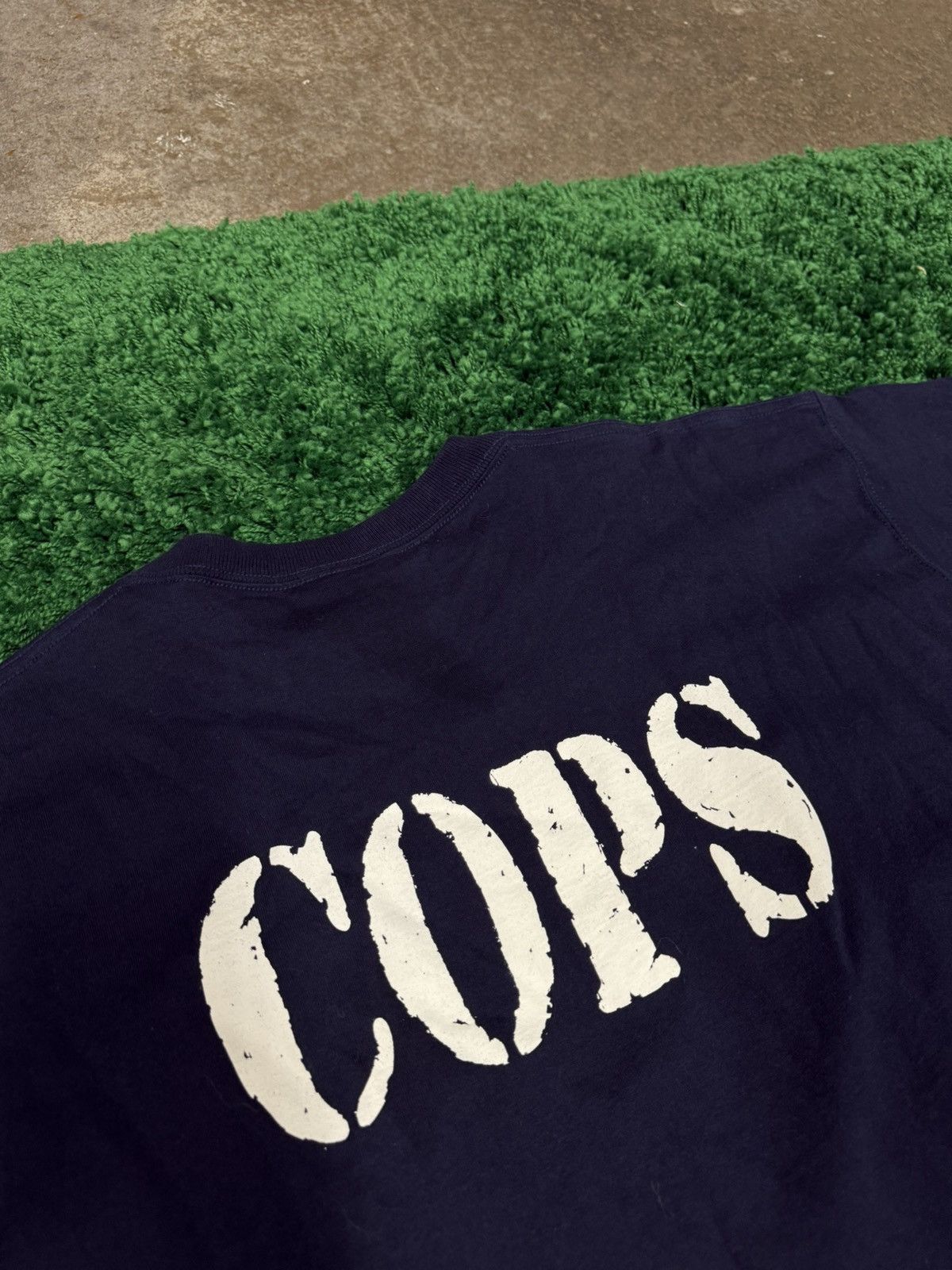 Vintage Vintage Fruit of The Loom Cops Sample Tee Navy XL Police Size US XL / EU 56 / 4 - 4 Thumbnail