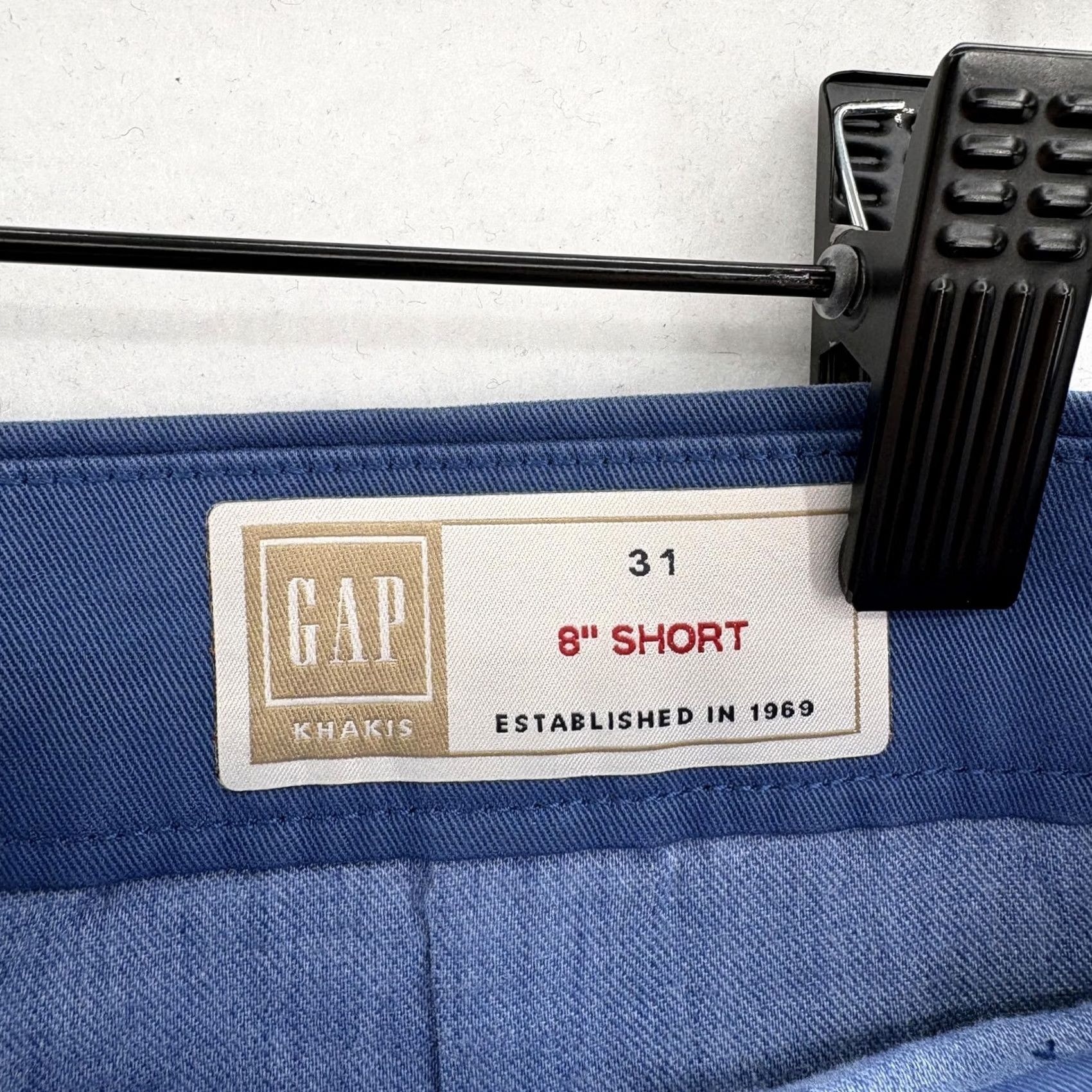 Gap Gap Khakis 8" Shorts Mens 31 Blue Chino Comfort Stretch GapFlex Casual Preppy Size US 31 - 3 Thumbnail