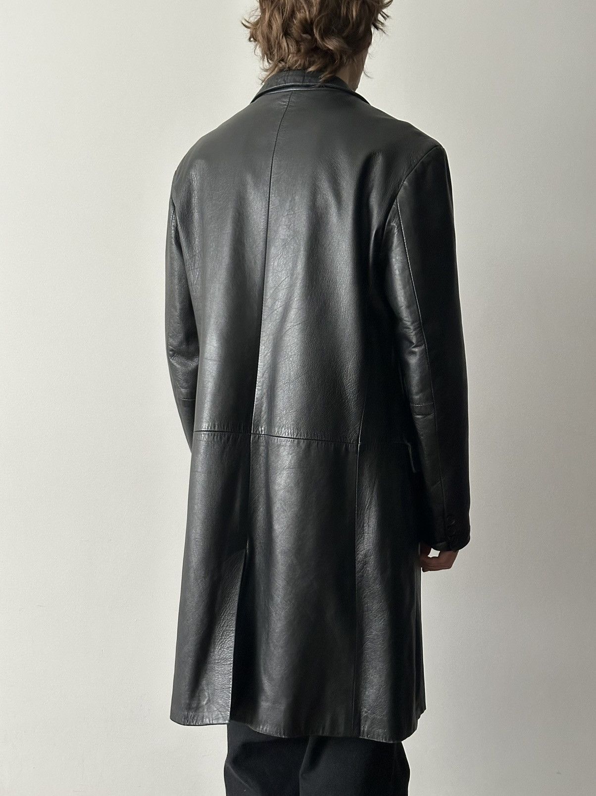 Alexander McQueen Alexander McQueen 90’s Long Leather Coat Size US L / EU 52-54 / 3 - 3 Thumbnail