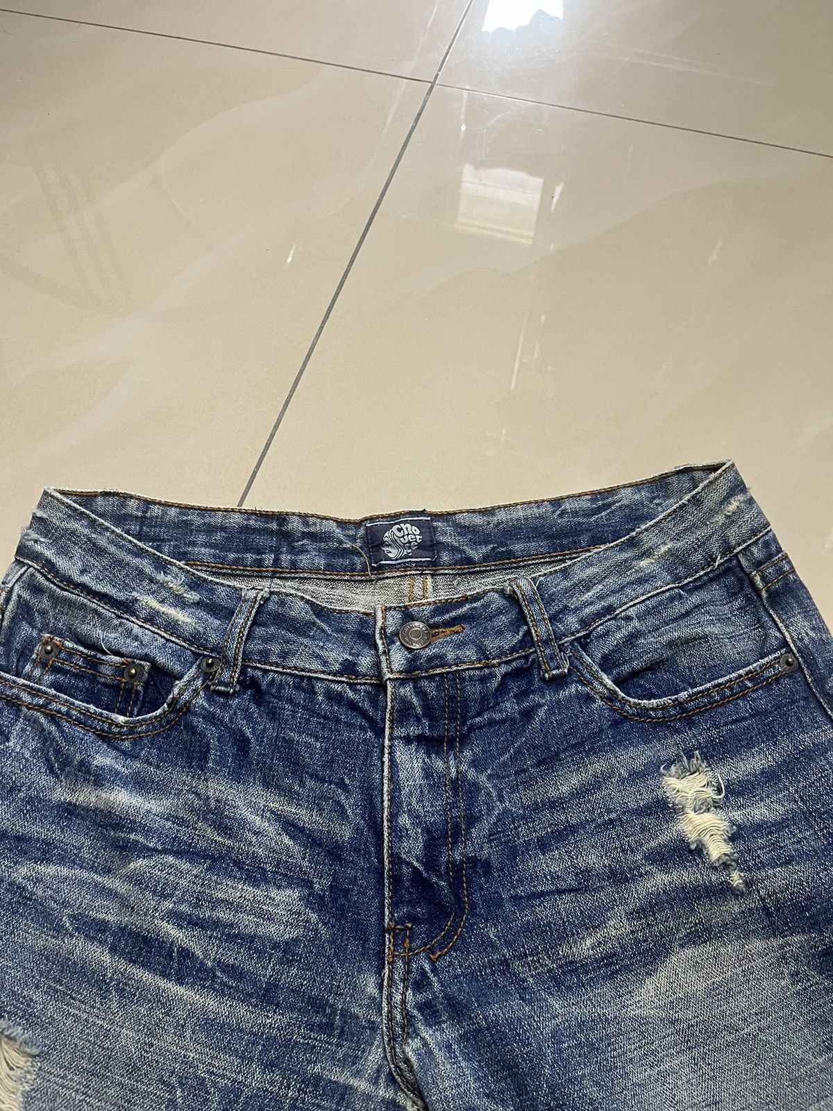 Hysteric Glamour Flare Jeans chouette distressed thunder denim low rise Size US 32 / EU 48 - 8 Thumbnail