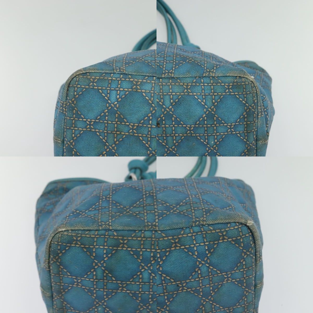 Dior DIOR Canage Tote Bag Coated Canvas Blue Silver Size ONE SIZE - 10 Thumbnail