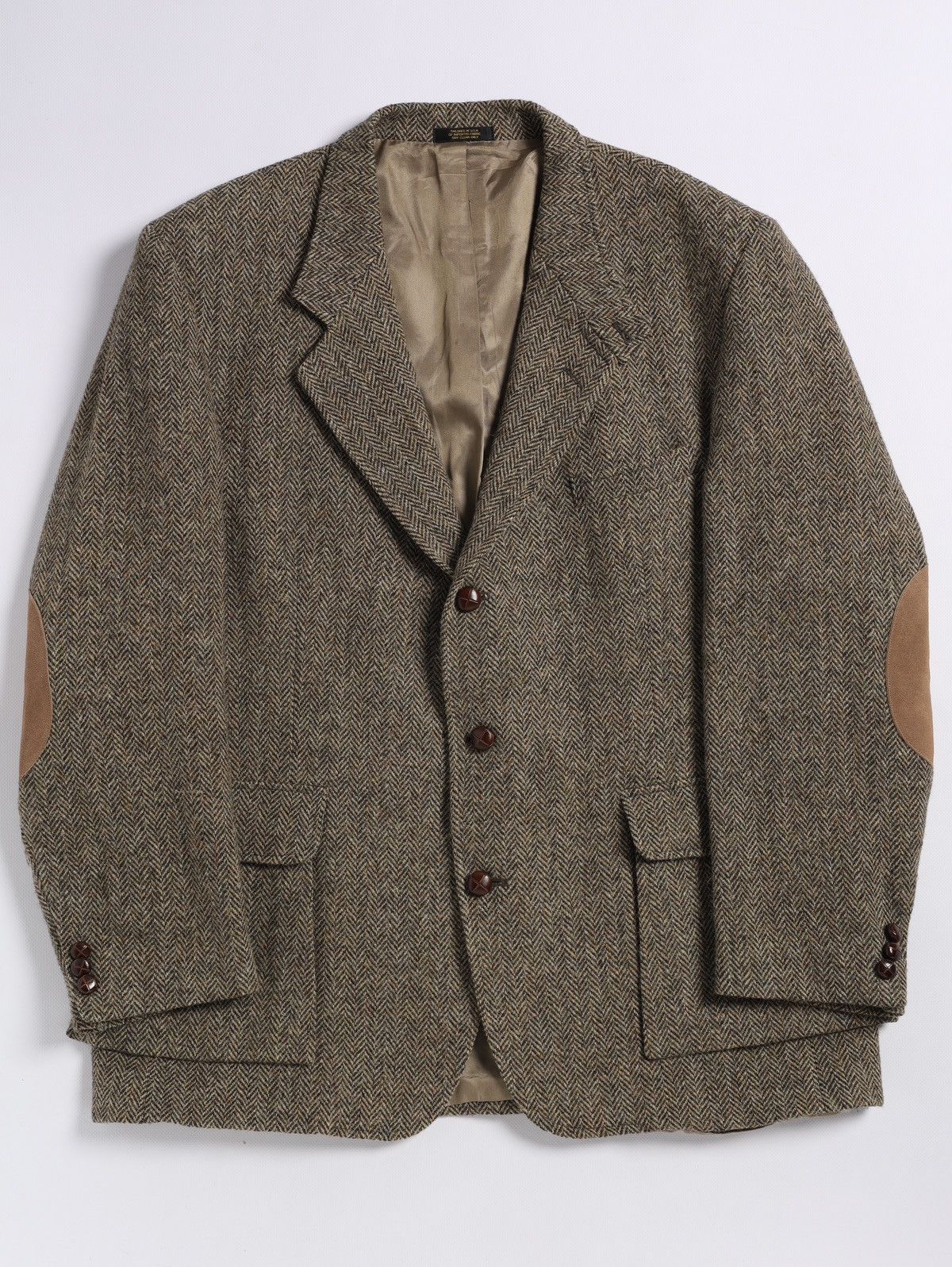 Harris Tweed Harris Tweed Orvis USA Wool Blazer Jacket Herringbone Huntin Size 46L - 1 Thumbnail