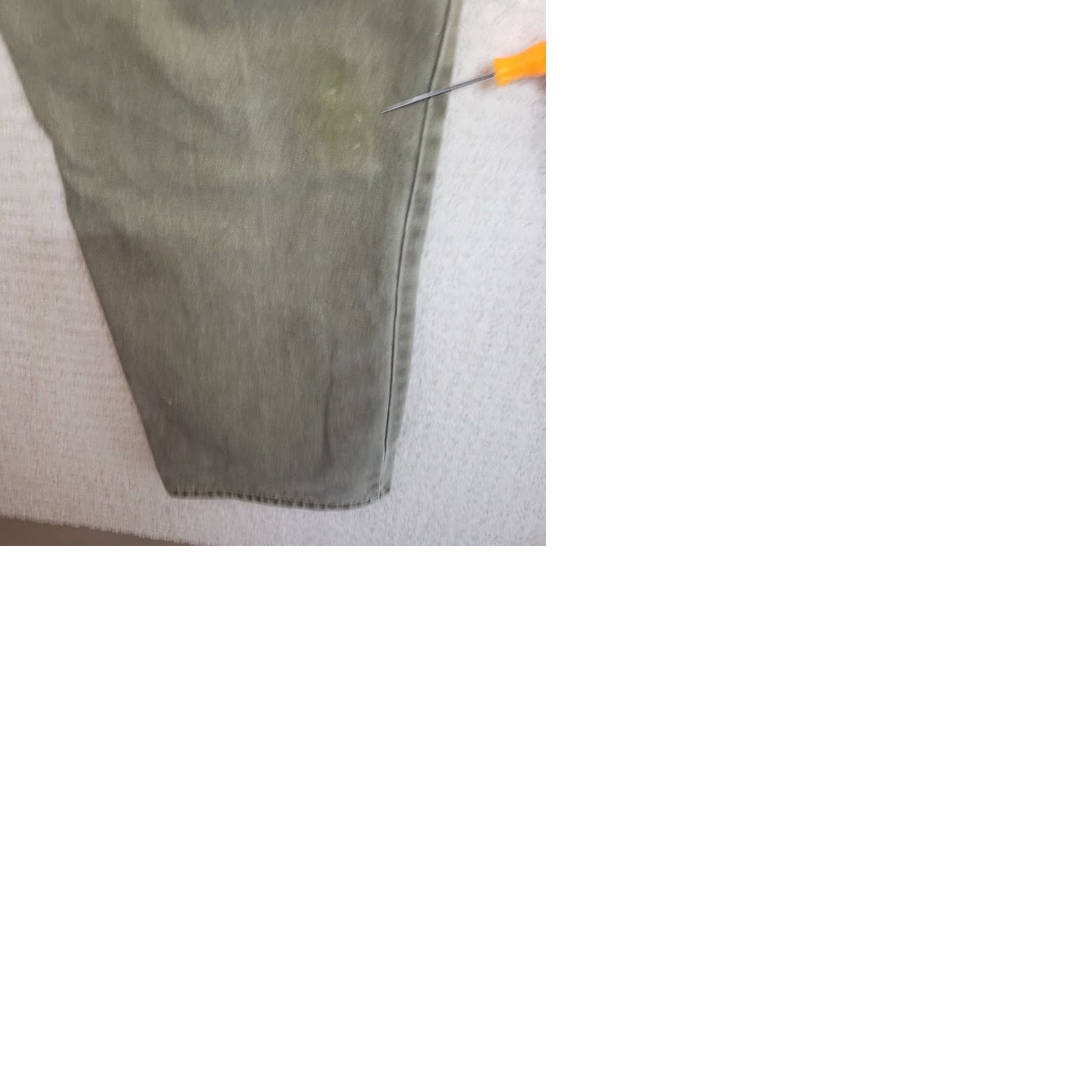 Orvis Orvis Pants Men 40x31 Olive Green 5-Pocket Leather Trim Denim Pants Jeans Straight Leg Size US 40 / EU 56 - 12 Thumbnail