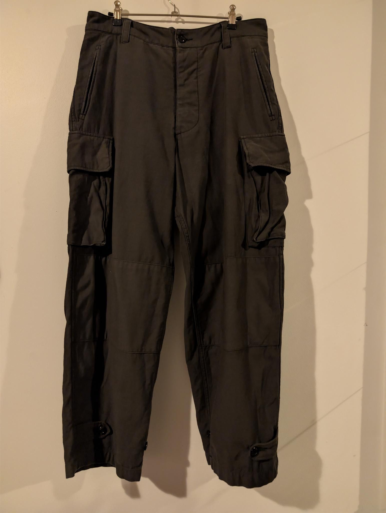 Japanese Brand GOLD - LIGHT BACKSATIN M-47 CARGO PANTS: 22A 