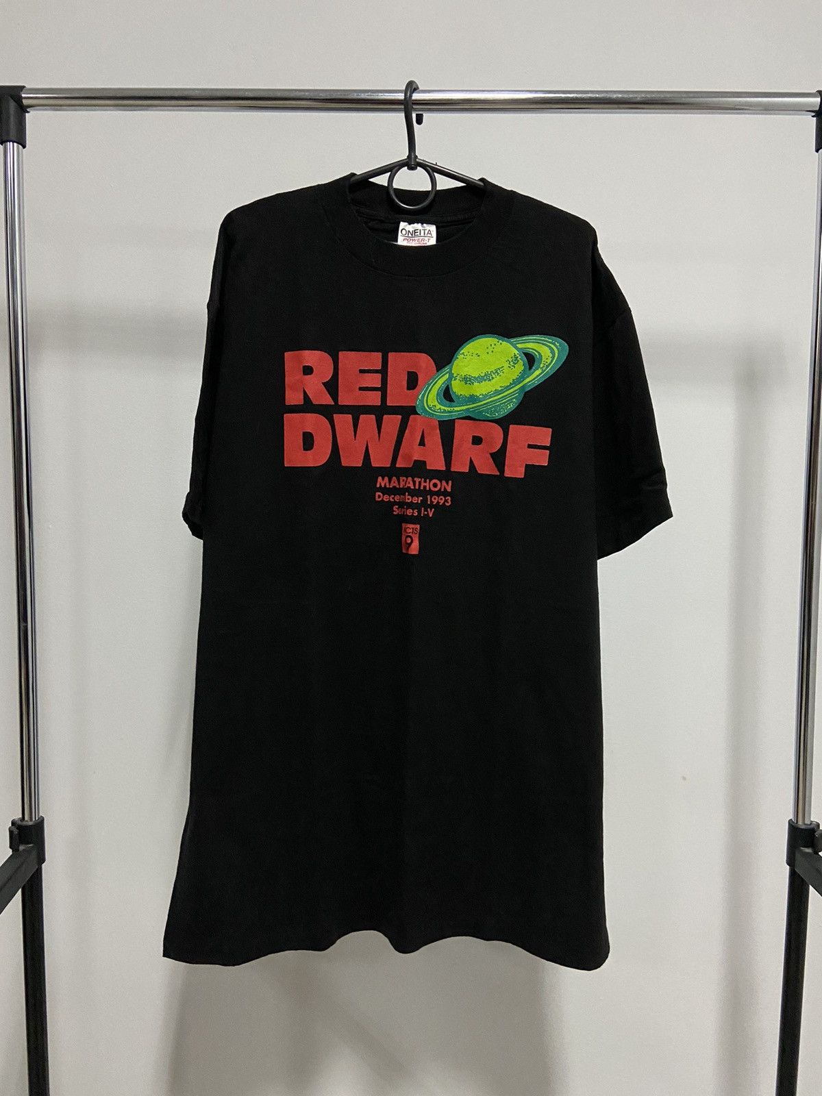 Vintage Red dwarf oneita 1993 big print logo t shirt movie USA 🇺🇸 Size US XL / EU 56 / 4 - 1 Thumbnail