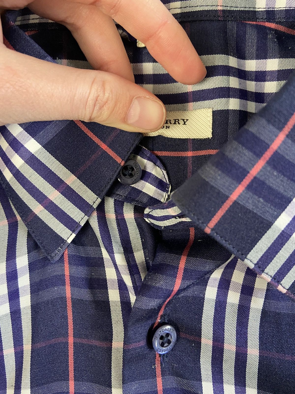 Burberry Vintage Burberry Short Sleeve Check Shirt Size US L / EU 52-54 / 3 - 5 Thumbnail