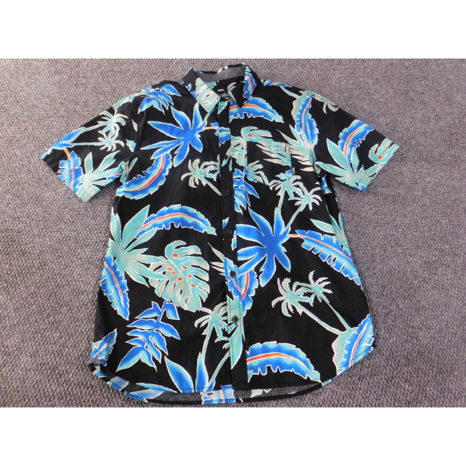 Vans Vans Shirts Mens Large Black Floral American Hawaiian Button-Up Short Sleeve Collared Button-Up - Mens Size US L / EU 52-54 / 3 - 2 Thumbnail