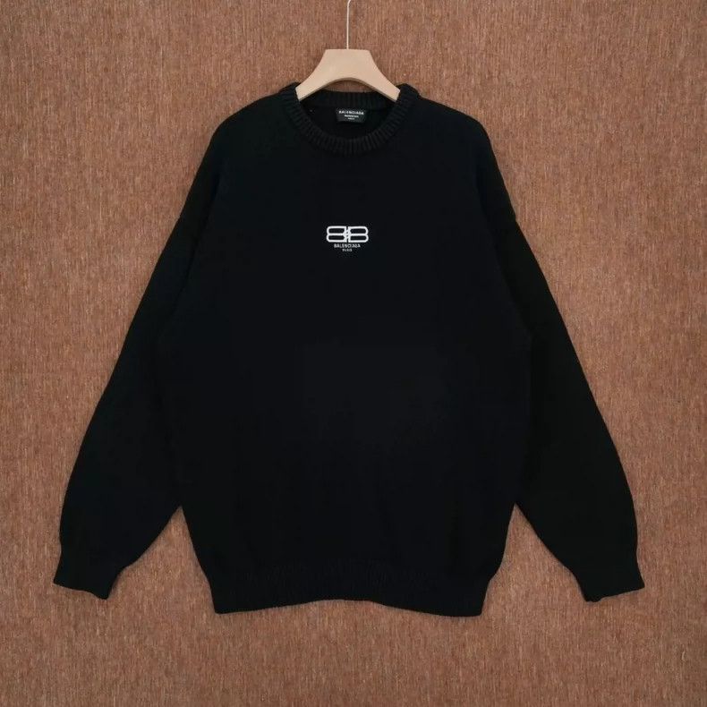 Balenciaga Balenciaga Double B Buckle Embroidered Sweater Size/M Size US M / EU 48-50 / 2 - 1 Thumbnail