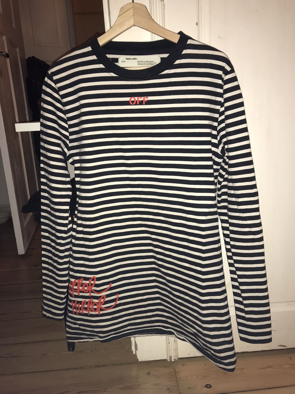 Off-White Off white striped long sleeve shirt Size US S / EU 44-46 / 1 - 1 Thumbnail