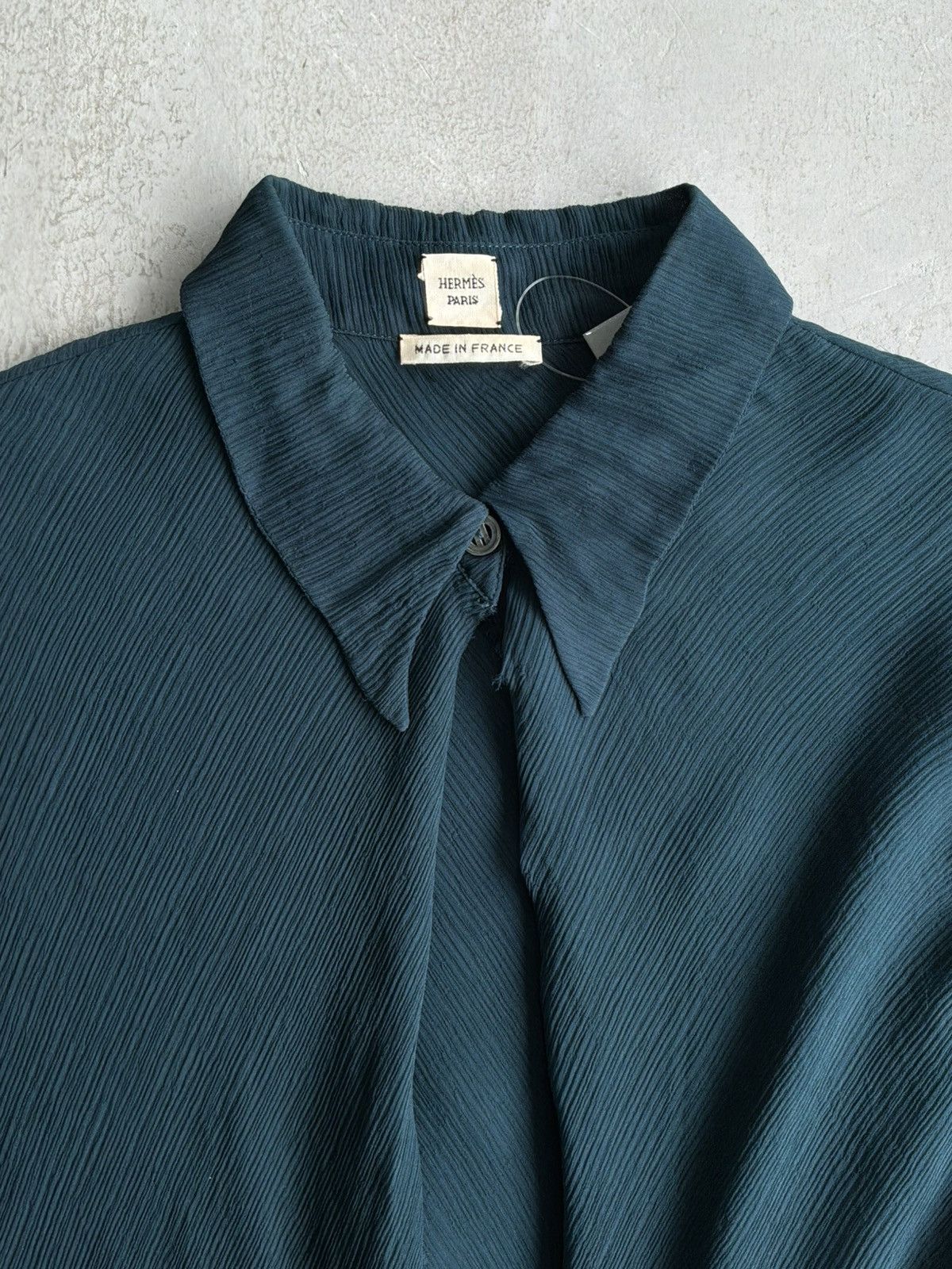 Hermes Hermes - Margiela Era - Double Layered Silk ButtonDress Size L / US 10 / IT 46 - 2 Thumbnail