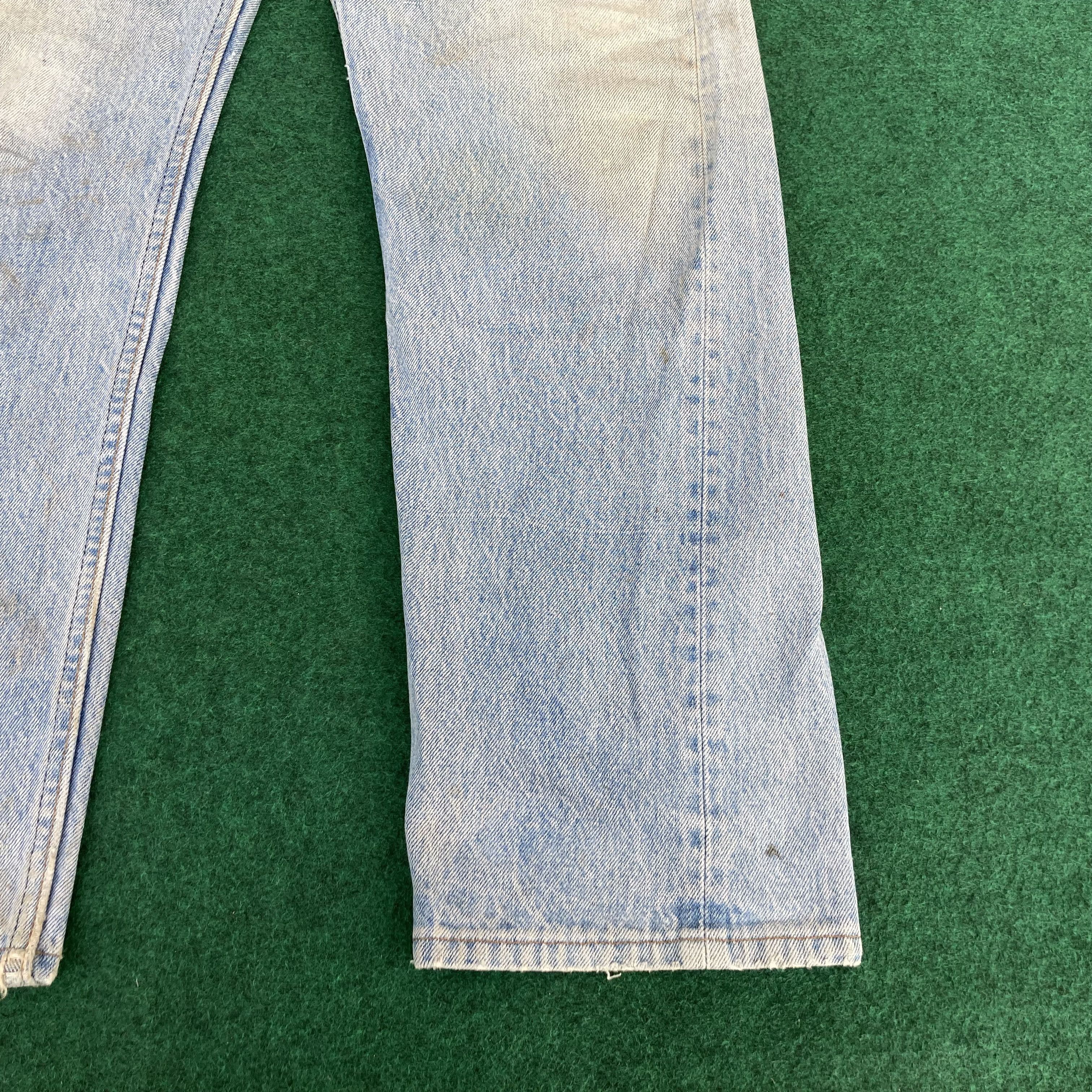 Levi's × Vintage Vtg Levis 501 Faded Stains Ripped Jeans Sz 31 Denim Jeans Size US 31 - 10 Thumbnail