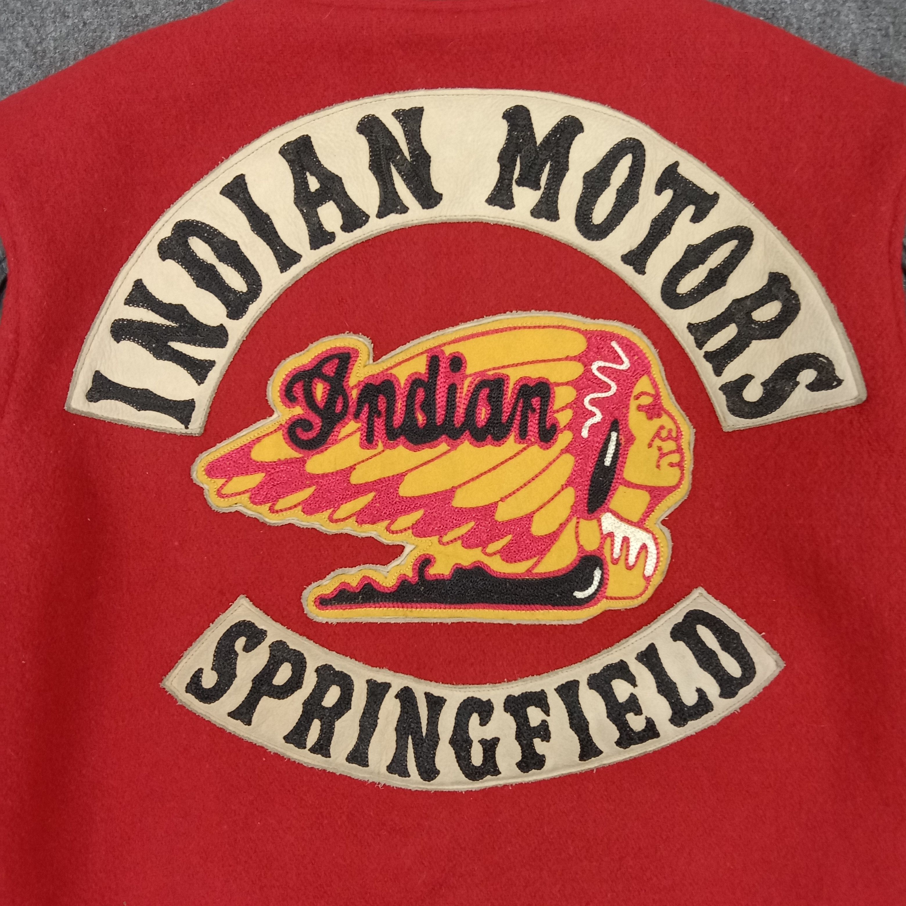 Indian Motorcycle × Vintage Indian Motors Springfield Biker Style Varsity Jacket Size US M / EU 48-50 / 2 - 2 Thumbnail