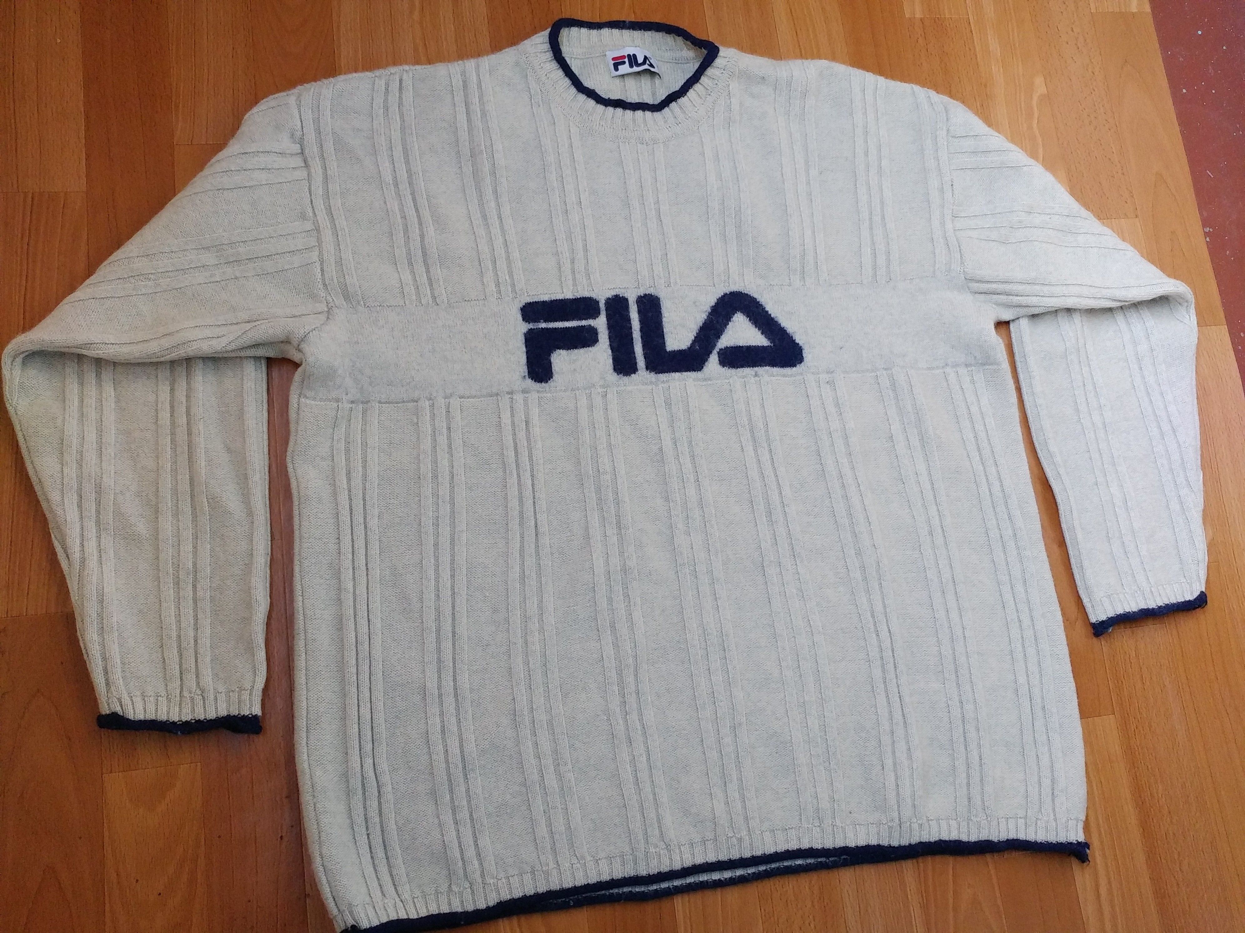 Fila × Vintage FILA sweatshirt, vintage blue fleece shirt, 90s hip-hop XL Size US XL / EU 56 / 4 - 2 Thumbnail