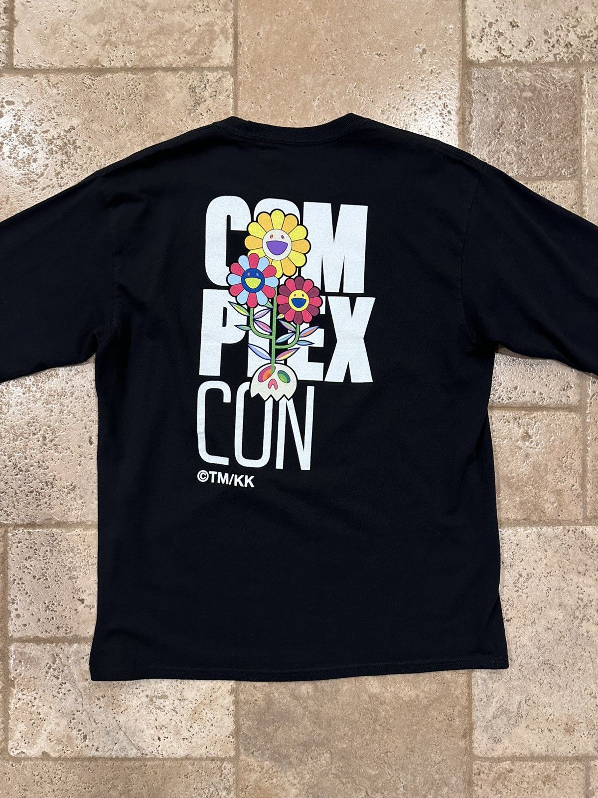 Complex Takashi Murakami ComplexCon Flower Black Long Sleeve T-Shirt Size US L / EU 52-54 / 3 - 8 Thumbnail