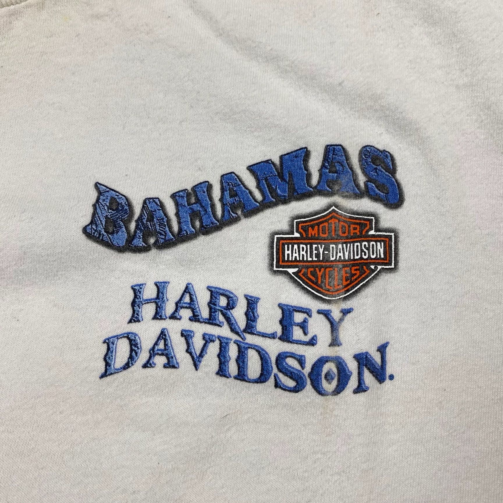 Harley Davidson VINTAGE HARLEY-DAVIDSON BAHAMAS T-SHIRT ADULT XL WHITE DOUBLE-SIDED BIKER MOTORCYCLE 2000s Mens Size US XL / EU 56 / 4 - 2 Thumbnail