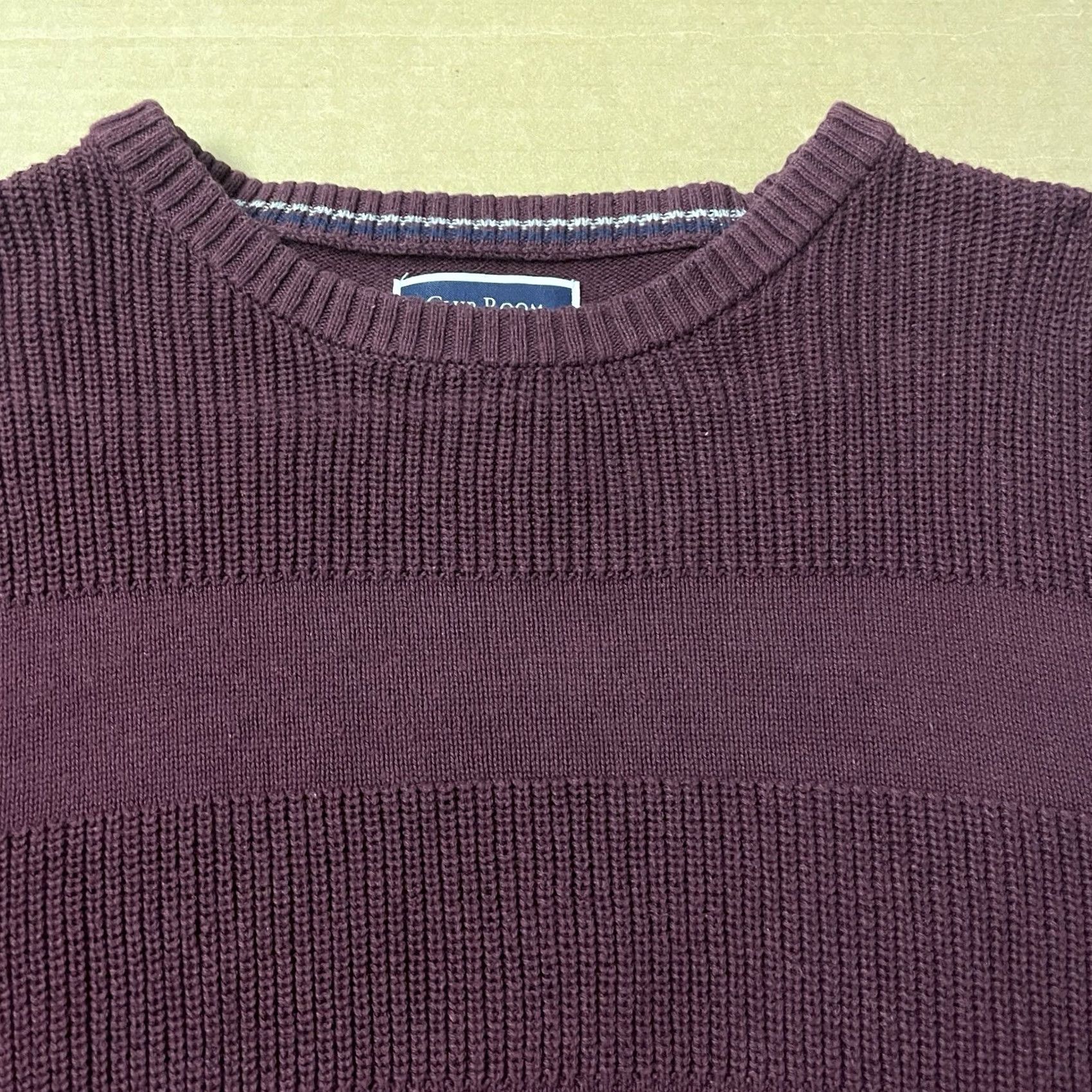 Club Room Club Room Knit Sweater Men's Large Red Burgundy Pullover Crewneck Knitwear, Casual, Preppy, Pullover, Wool? Size US L / EU 52-54 / 3 - 5 Thumbnail