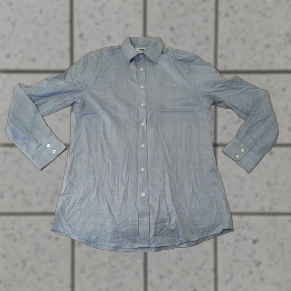 Charles Tyrwhitt Charles Tyrwhitt Shirt Mens 16 35 Slim Cotton Blue Button Size 42R - 1 Thumbnail