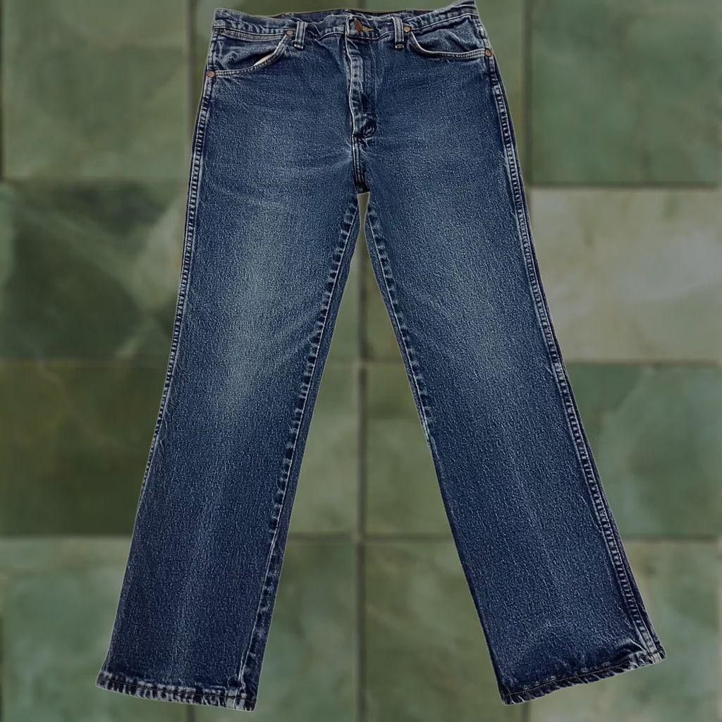 Wrangler Wrangler Jeans Mens 32W 28L Blue Slim Fit Stretch Denim Cowboy Cut 937 Size US 32 / EU 48 - 1 Thumbnail