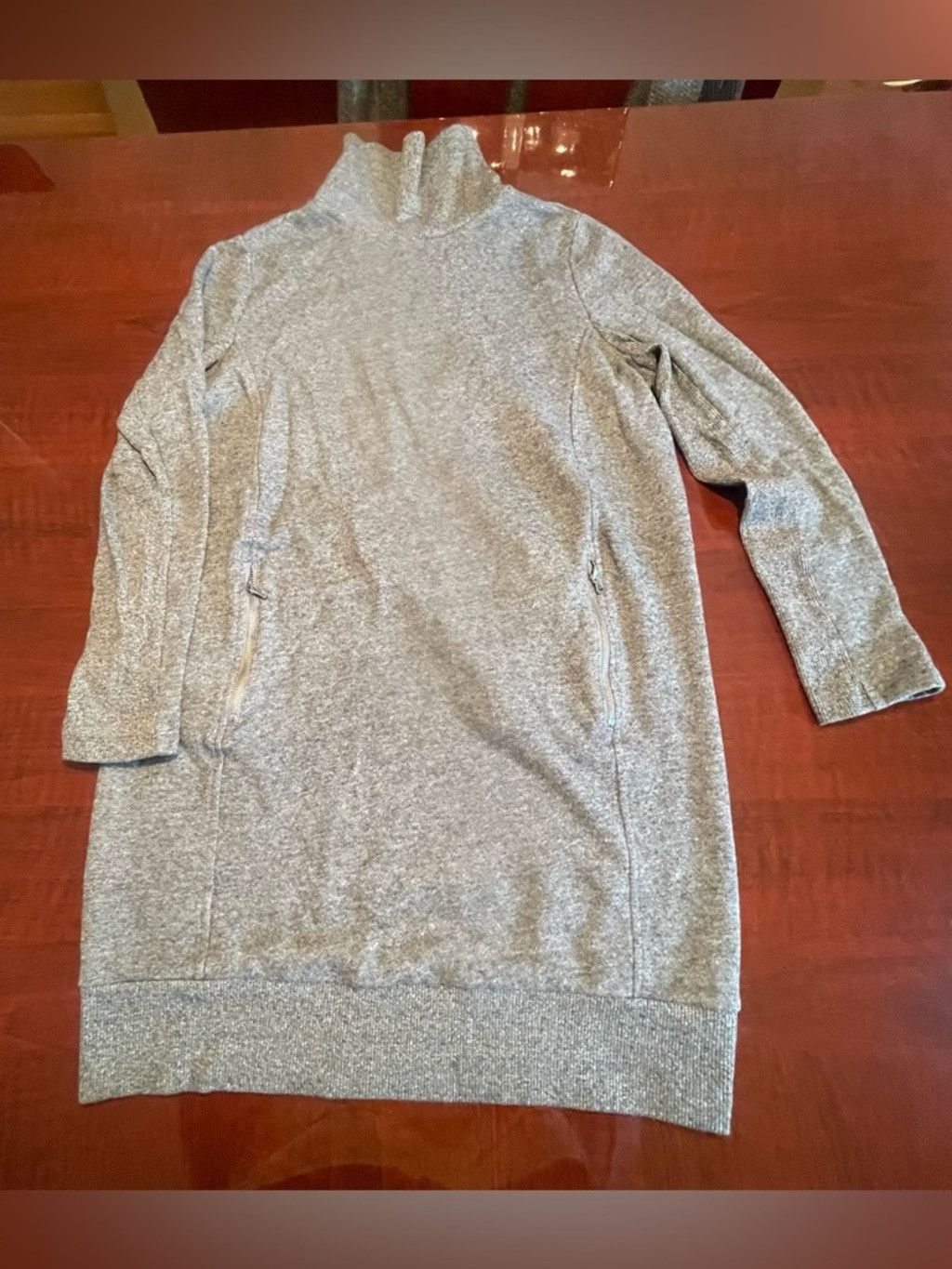 Lou & Grey Lou & Grey Turtleneck Sweatshirt Dress LP Gray Cozy Tunic Size L / US 10 / IT 46 - 2 Thumbnail